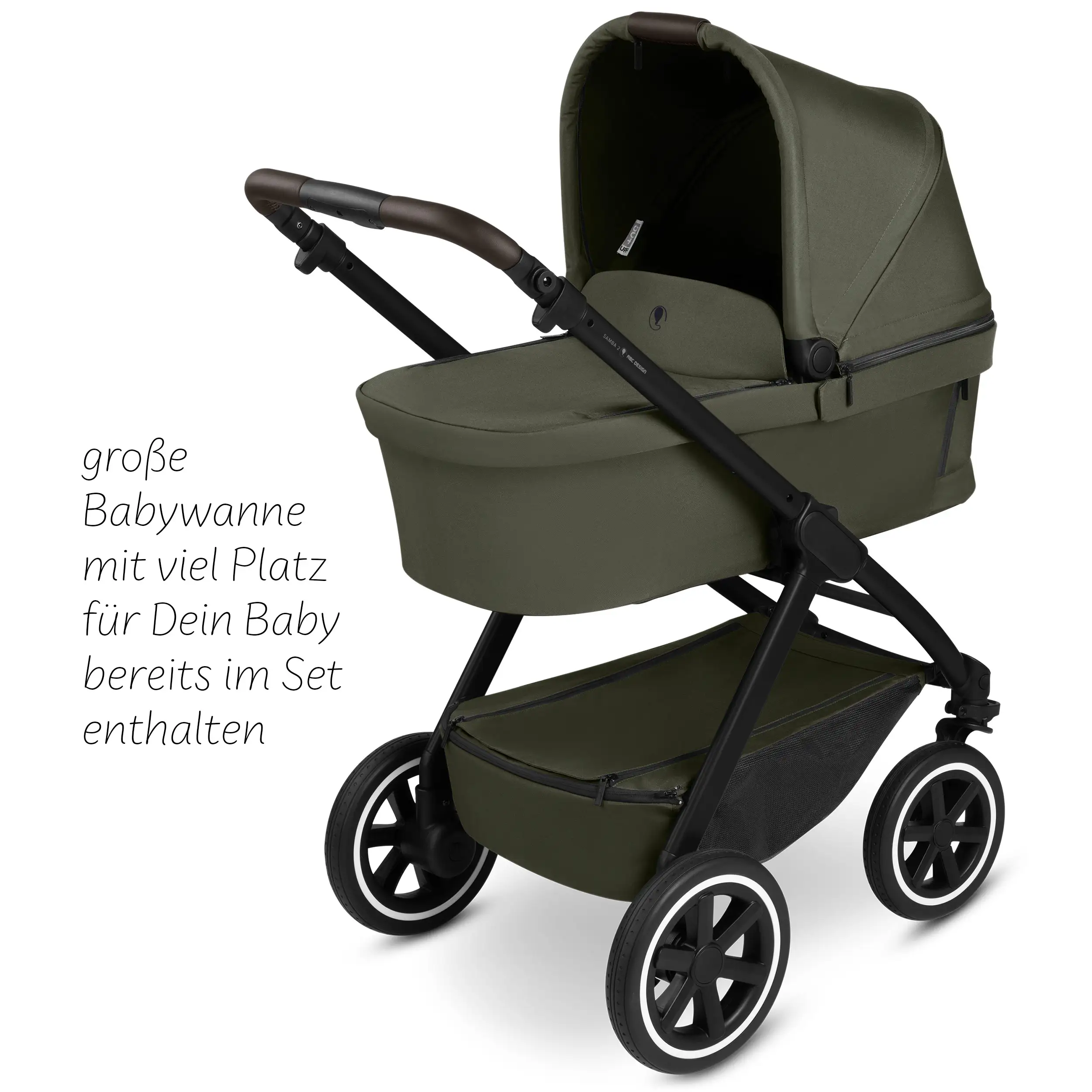 3in1-Kinderwagen-Starter-Set Samba 2 - Avocado