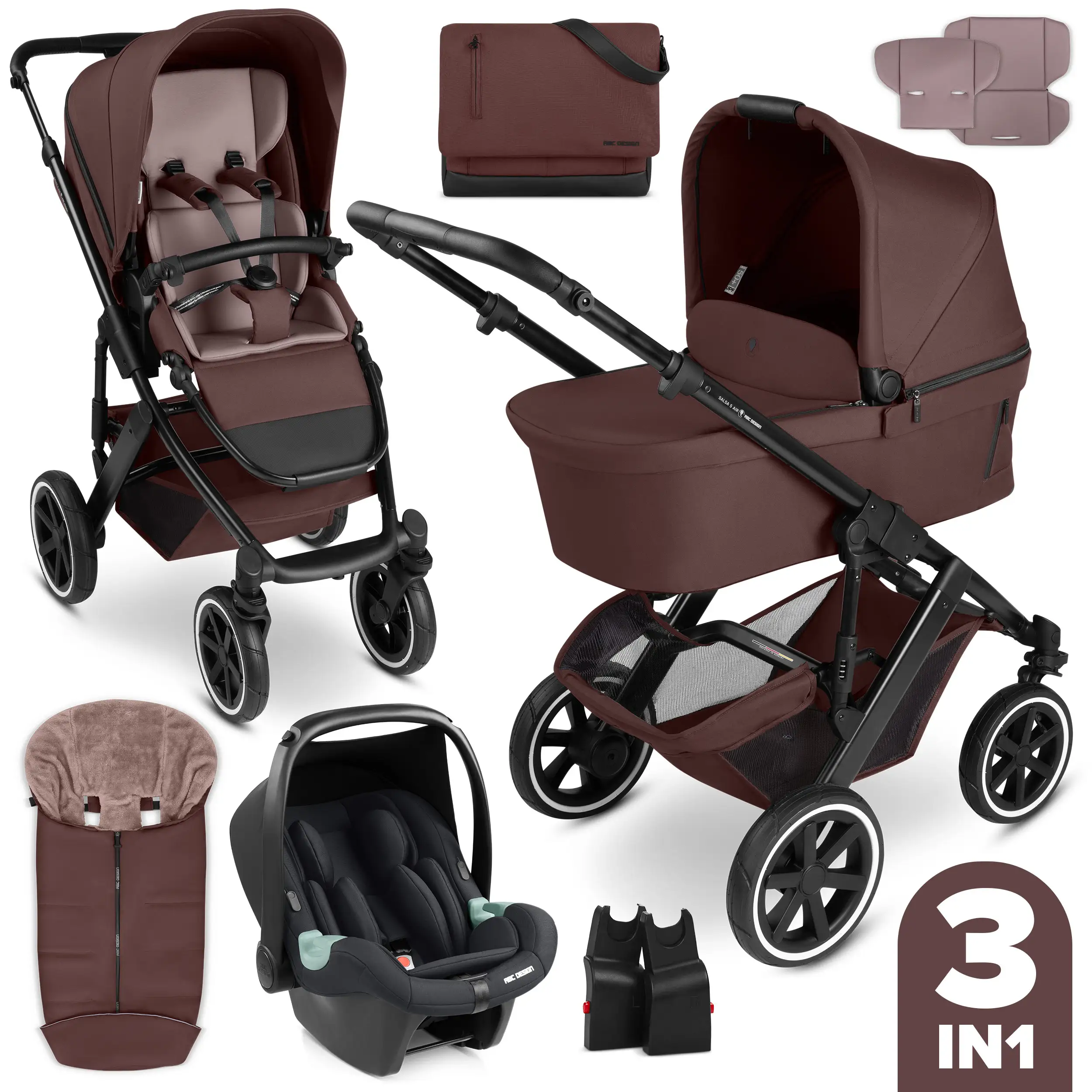 3in1 Stroller Sets with Baby Car Seat ABC Design