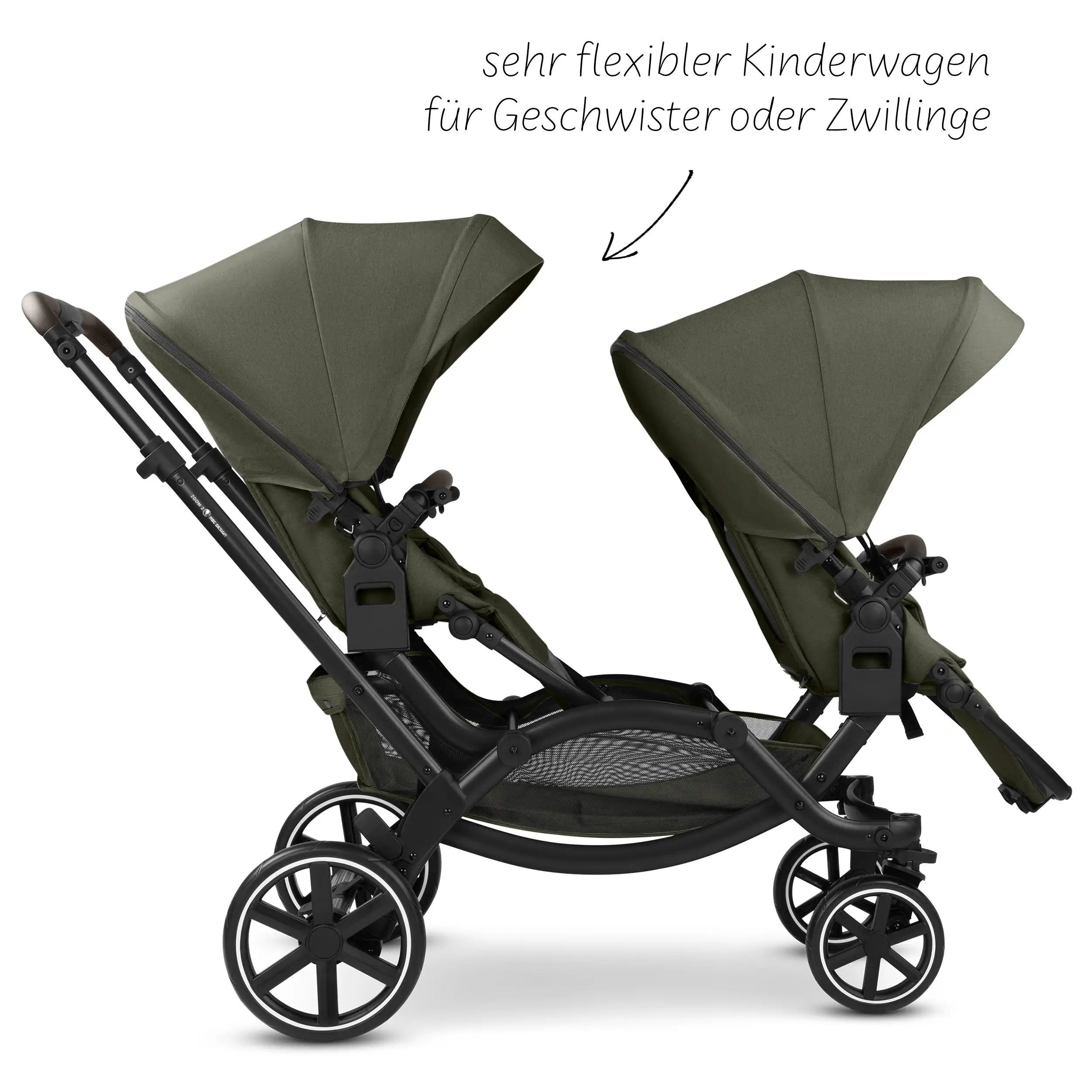 Zoom 2 double stroller - Avocado