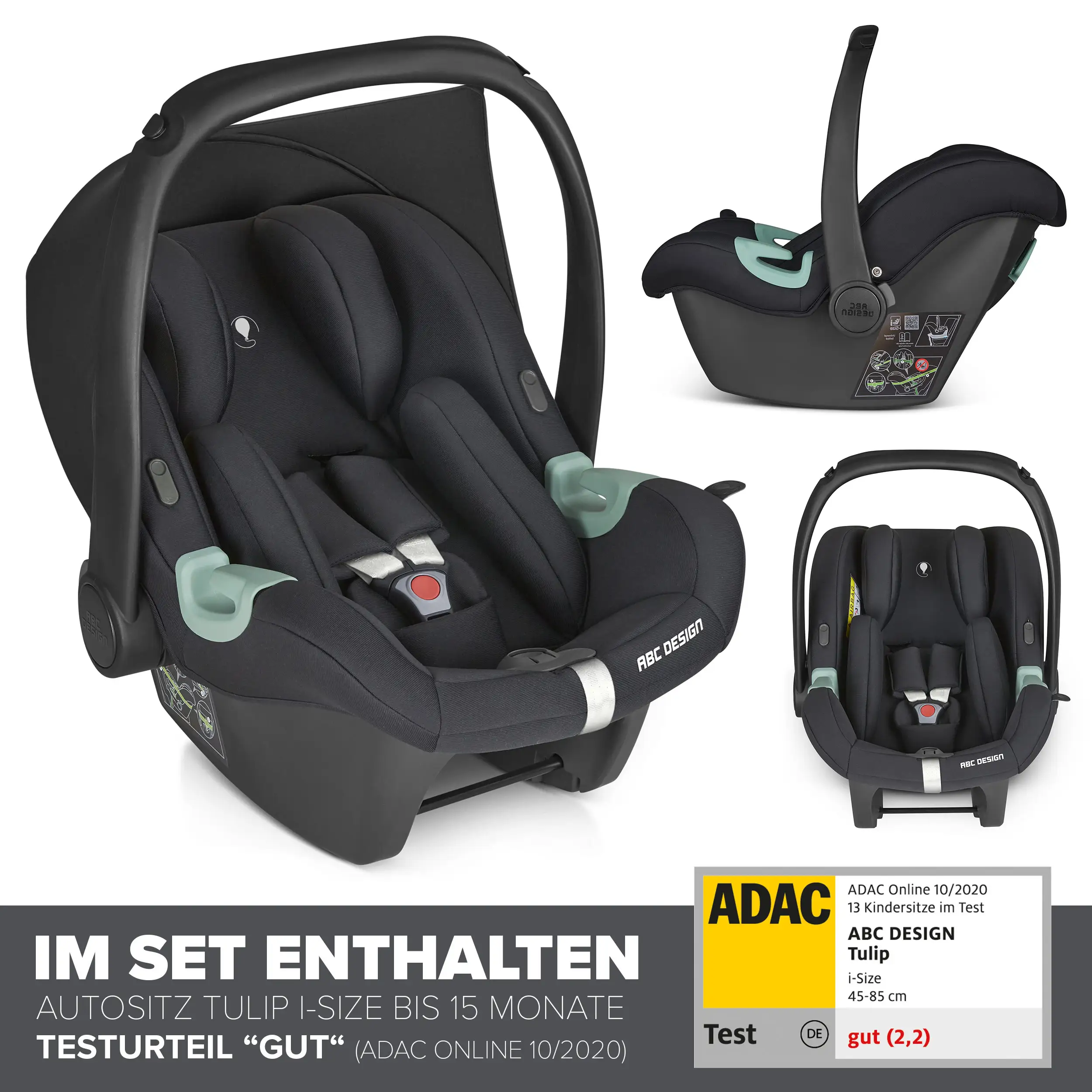 3in1-Kinderwagen-Starter-Set Samba 2 - Coal