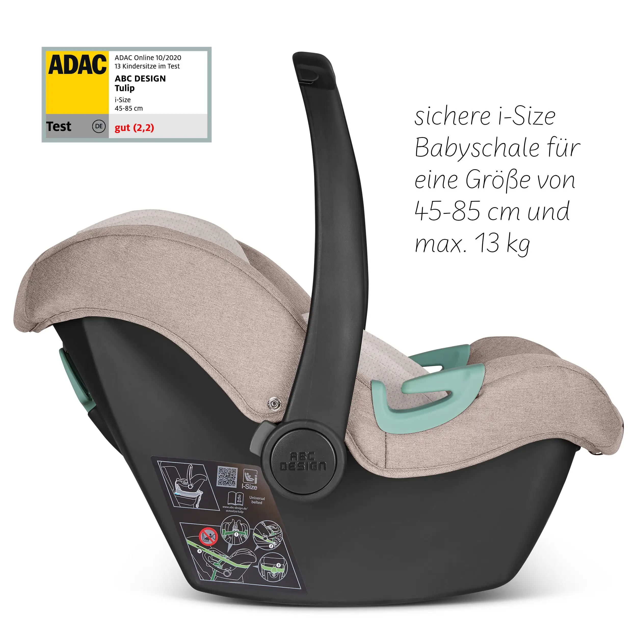 Infant Car Seat Tulip i-Size (for Newborn Babys) - Camel