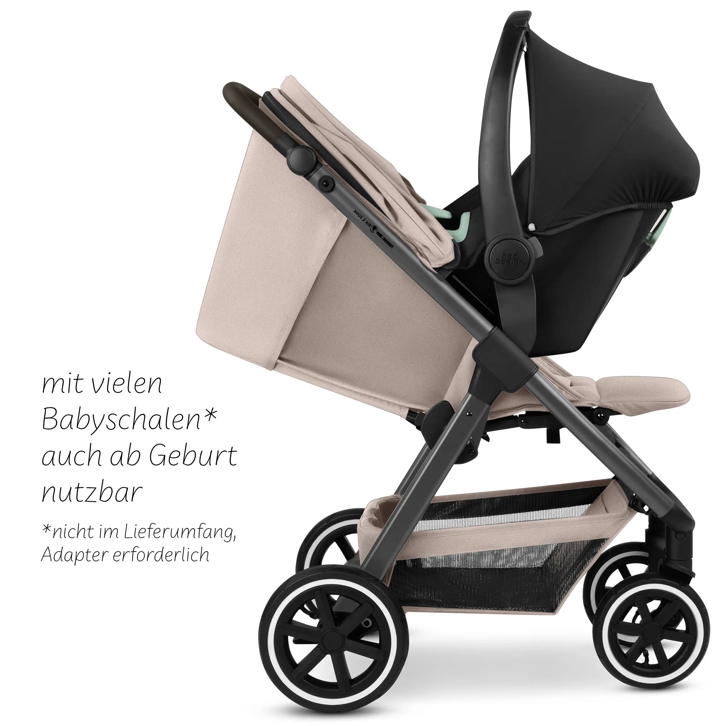 Stroller Avus 2 Air | With Air Tires - Camel