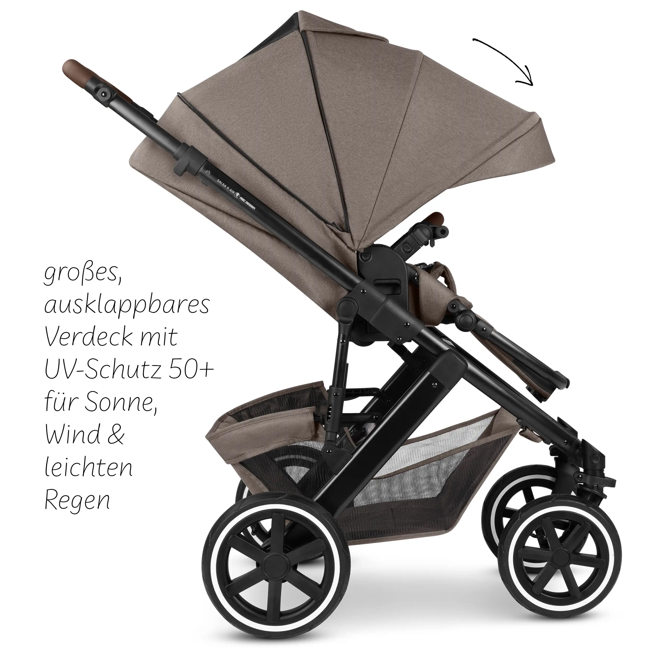 3in1 Kinderwagen-Set Salsa 5 Air inkl. Babyschale Maxi Cosi Pebble 360 Pro 2 - Nature