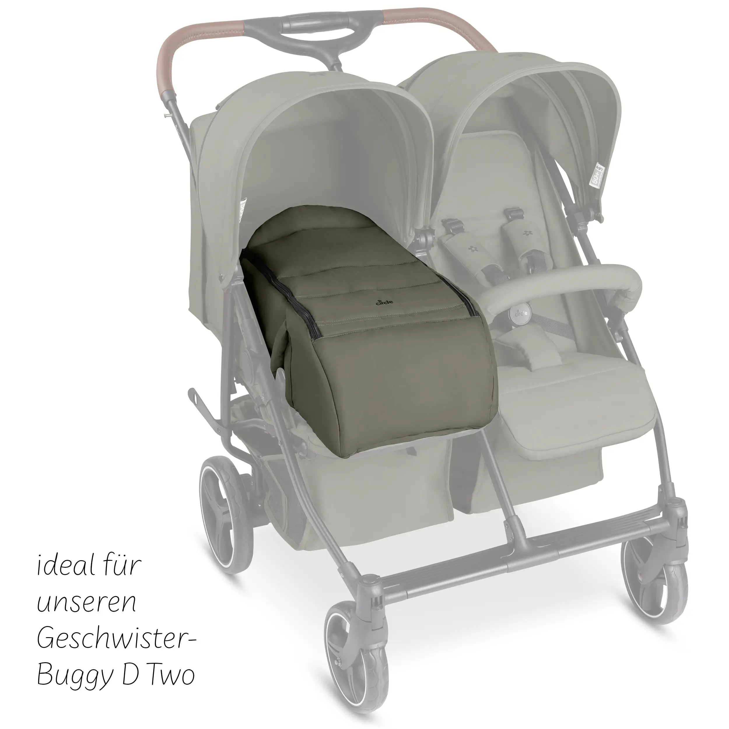 Baby-Tragetasche für Geschwisterkinderwagen D Two - Wheat