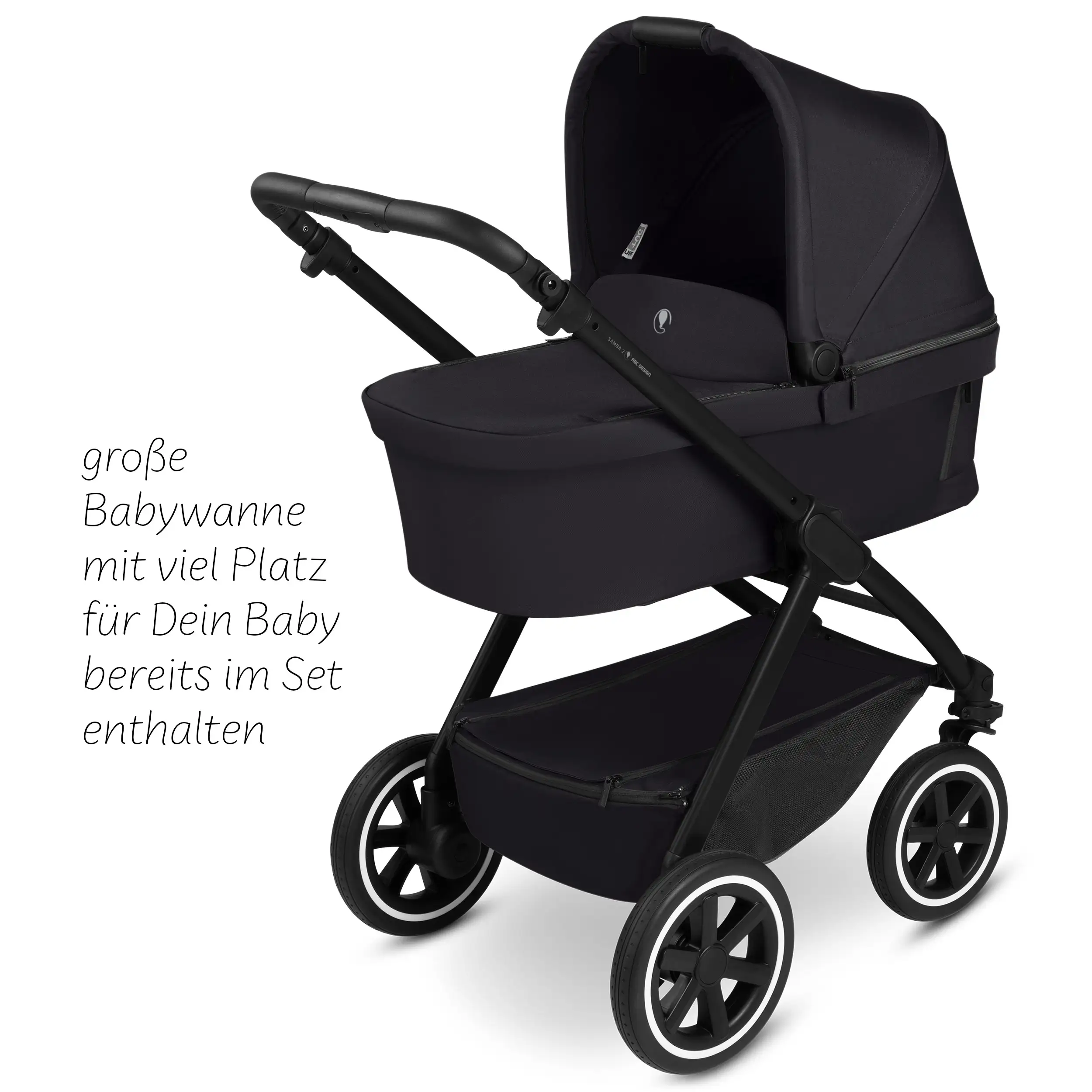 3in1 Kinderwagen-Set Samba 2 - Coal