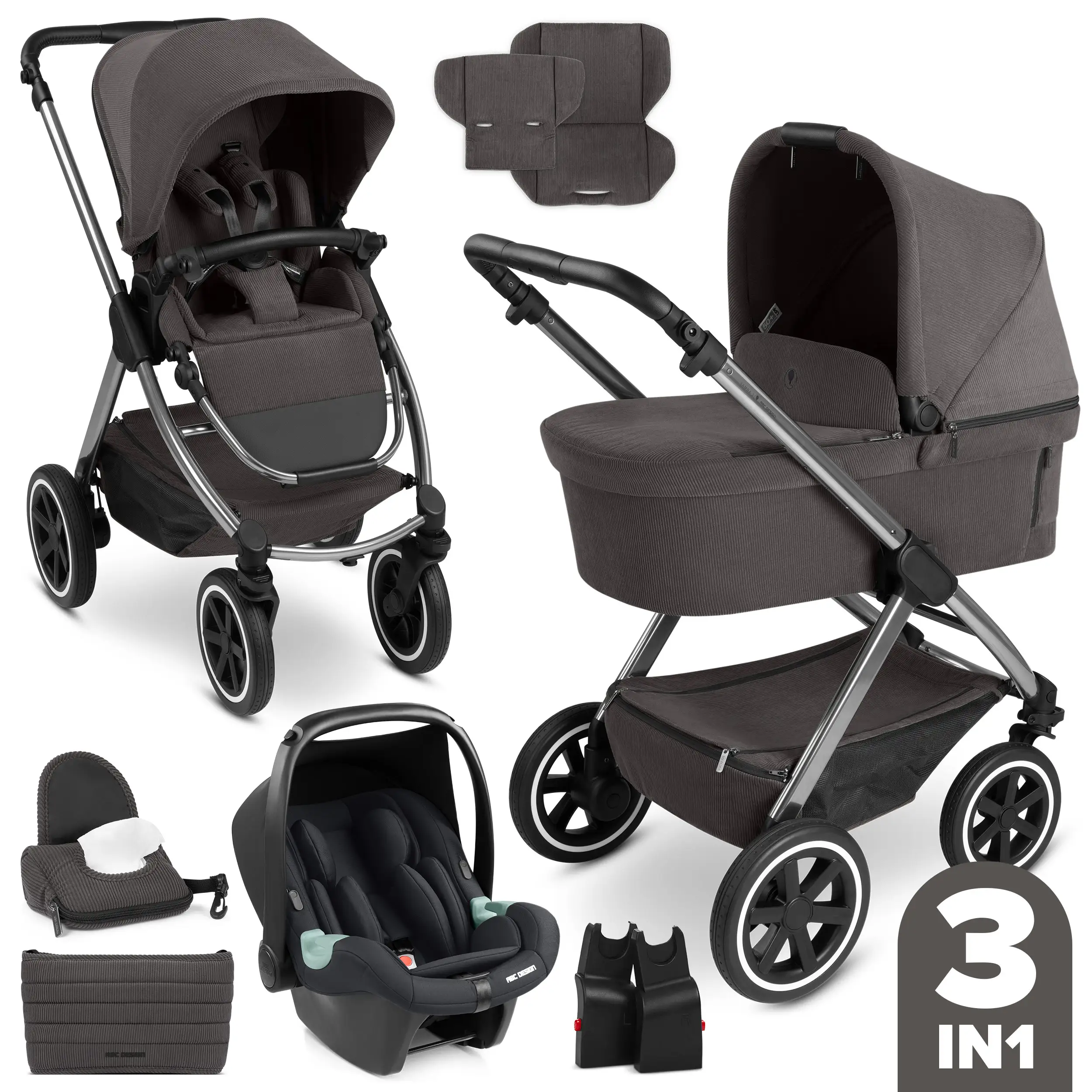 3in1 Stroller Set Samba 2 Almond