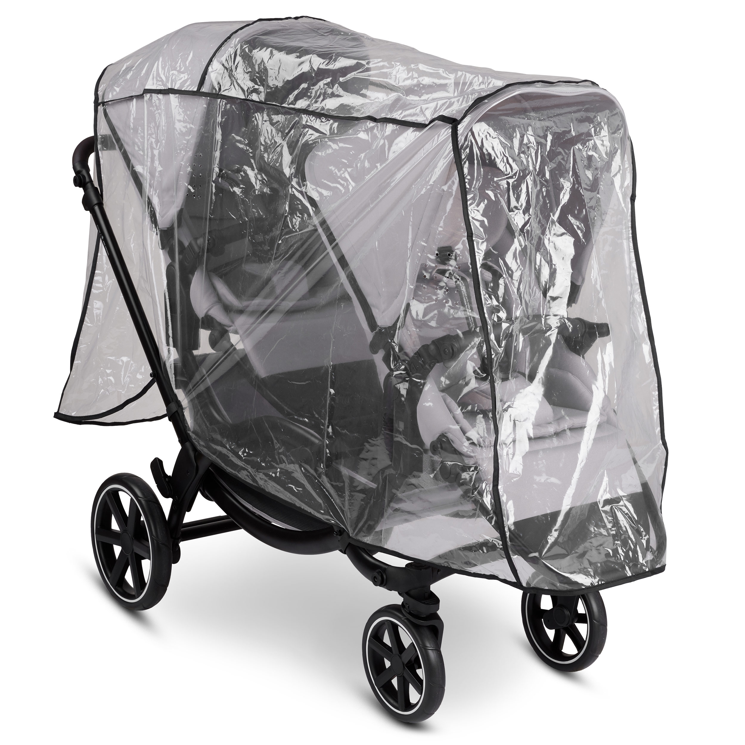 Double stroller rain cover best sale