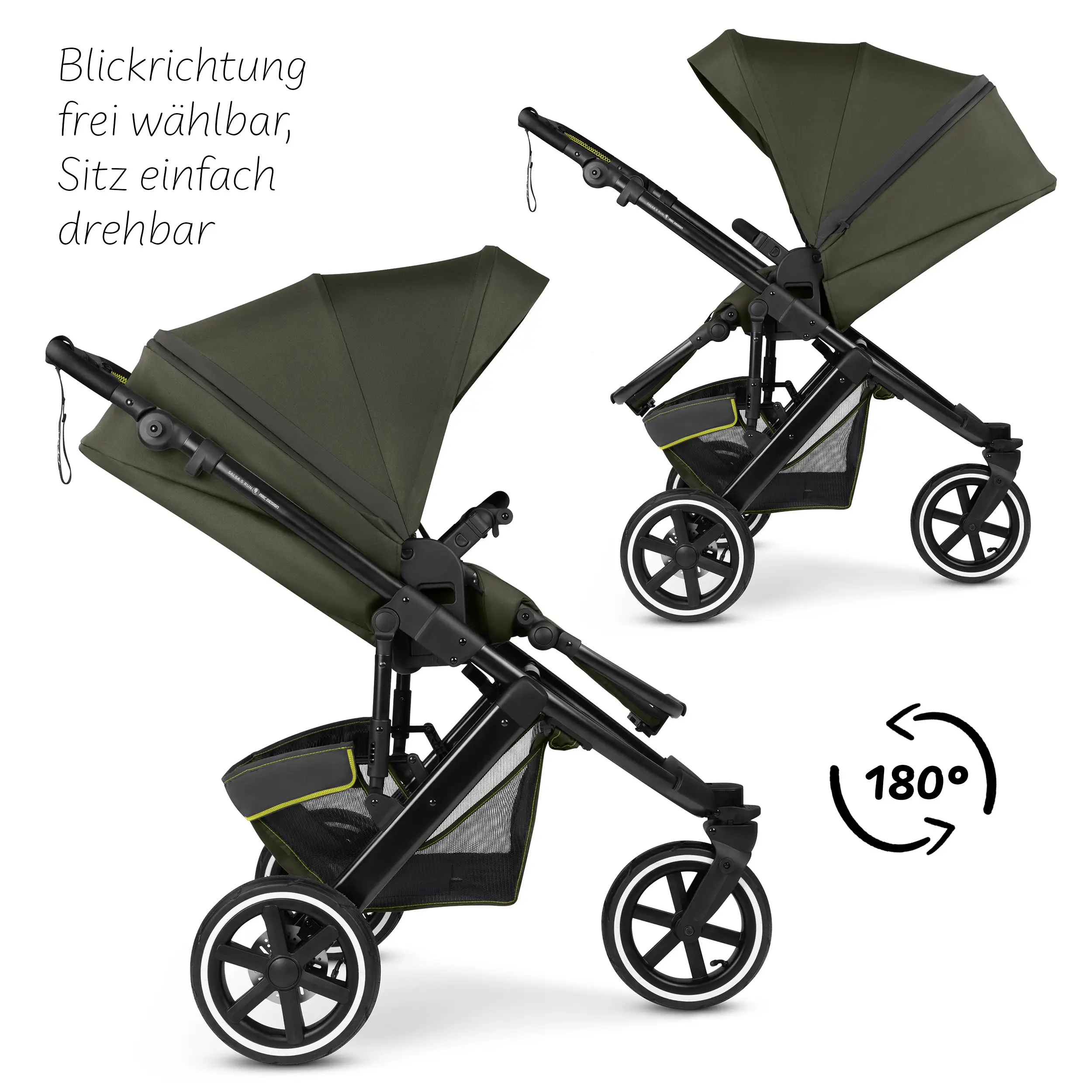 3in1 Kinderwagen-Set Salsa 5 Run - Avocado