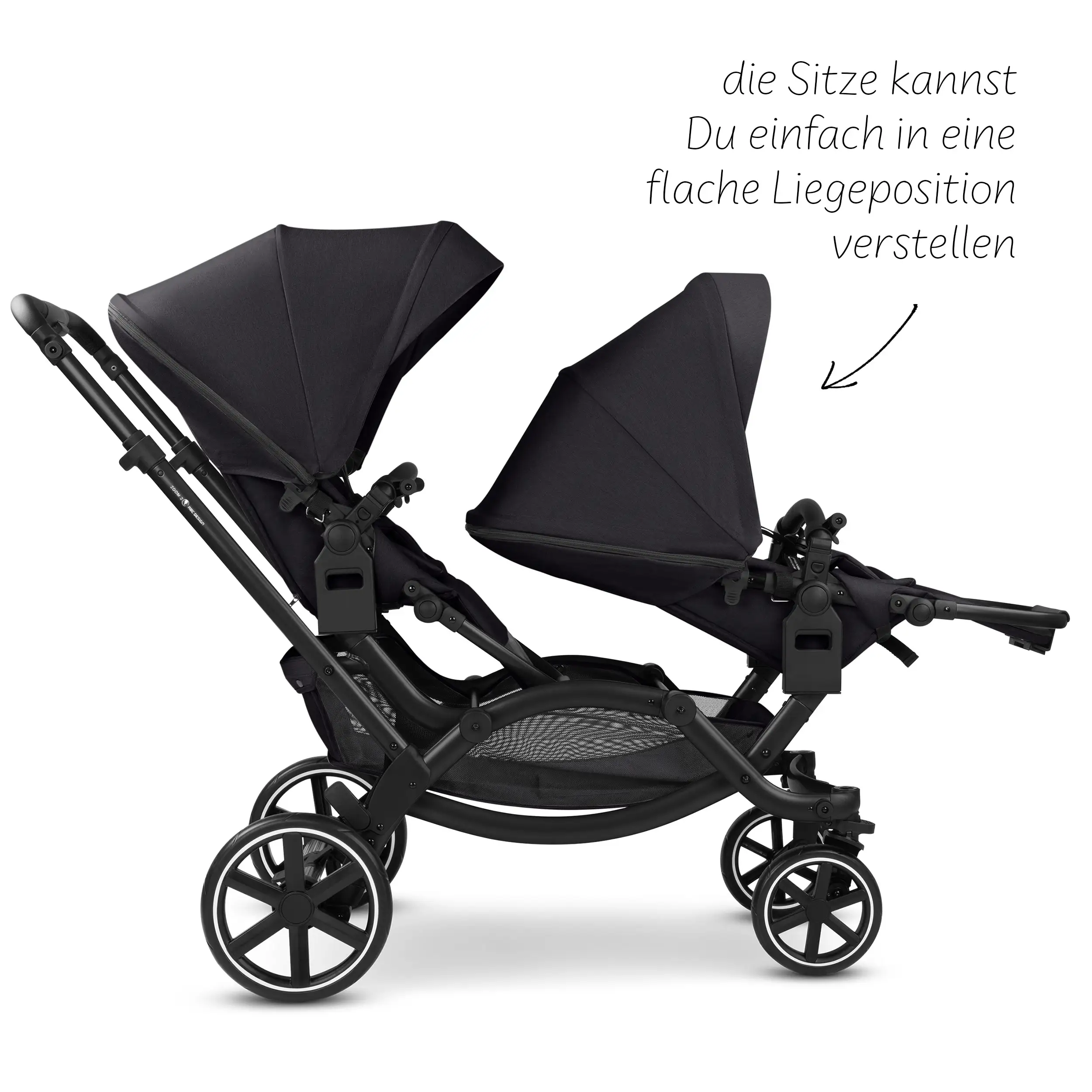 Double Stroller Zoom 2 - Coal