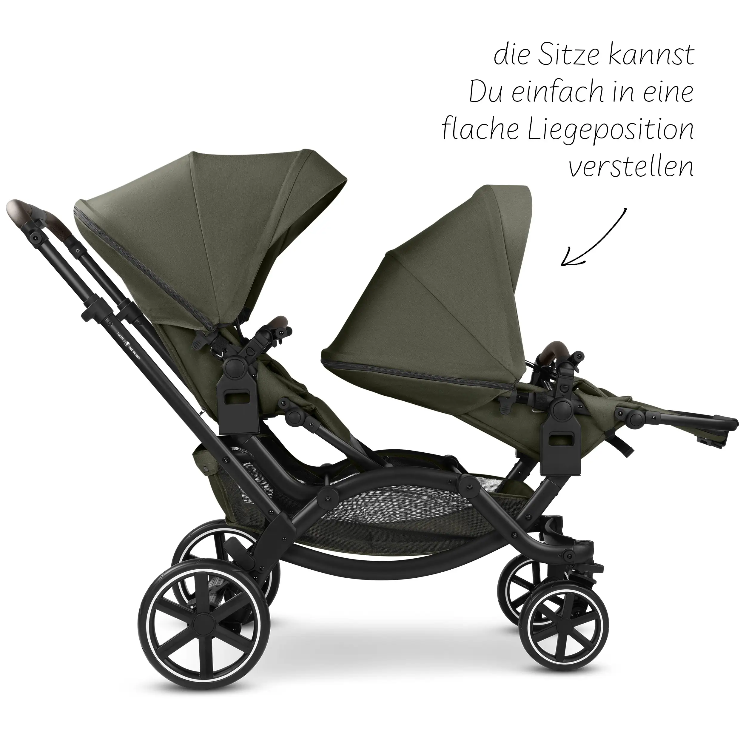 Zoom 2 double stroller - Avocado