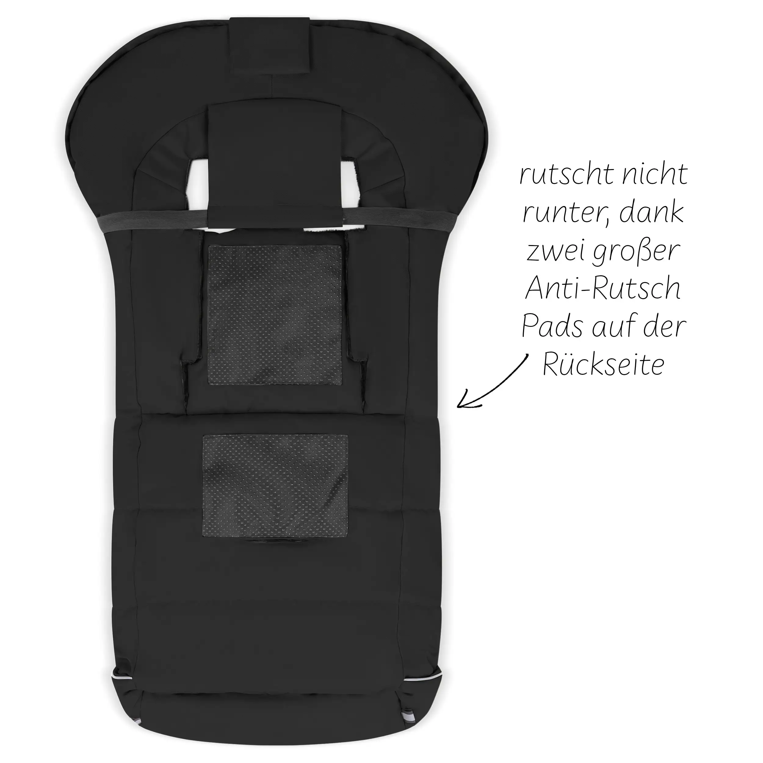 Stroller accessories set - Diaper bag, Winter footmuff, Rain cover & Mosquito net - Black