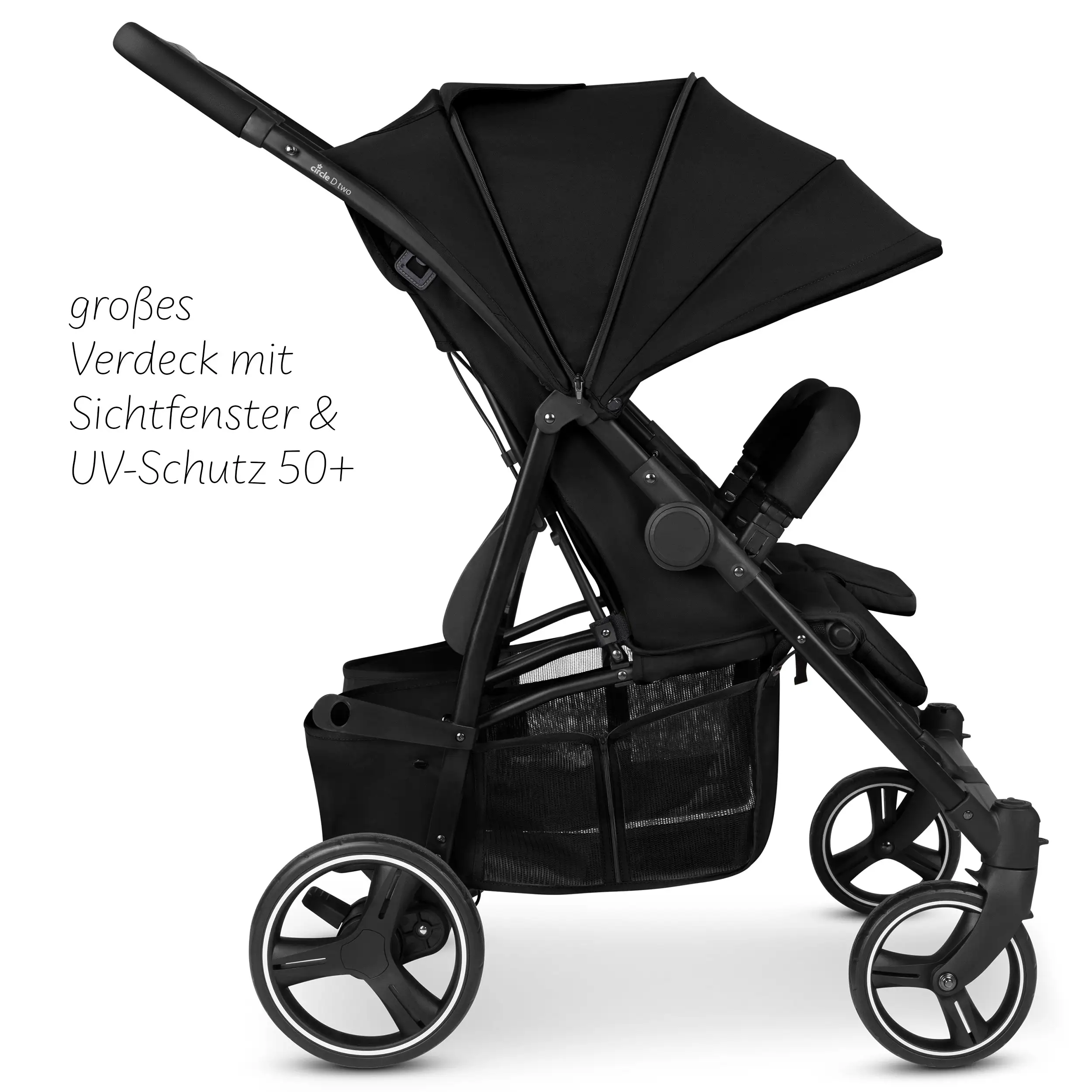 Geschwisterkinderwagen D Two - Black