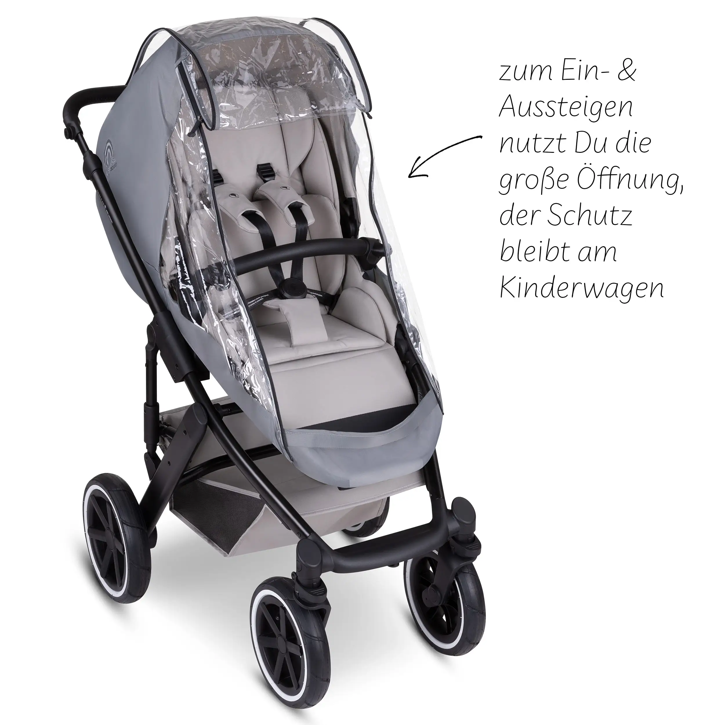 Rain Cover 4 Seasons for 2in1 Stroller (with Zipper Entry)