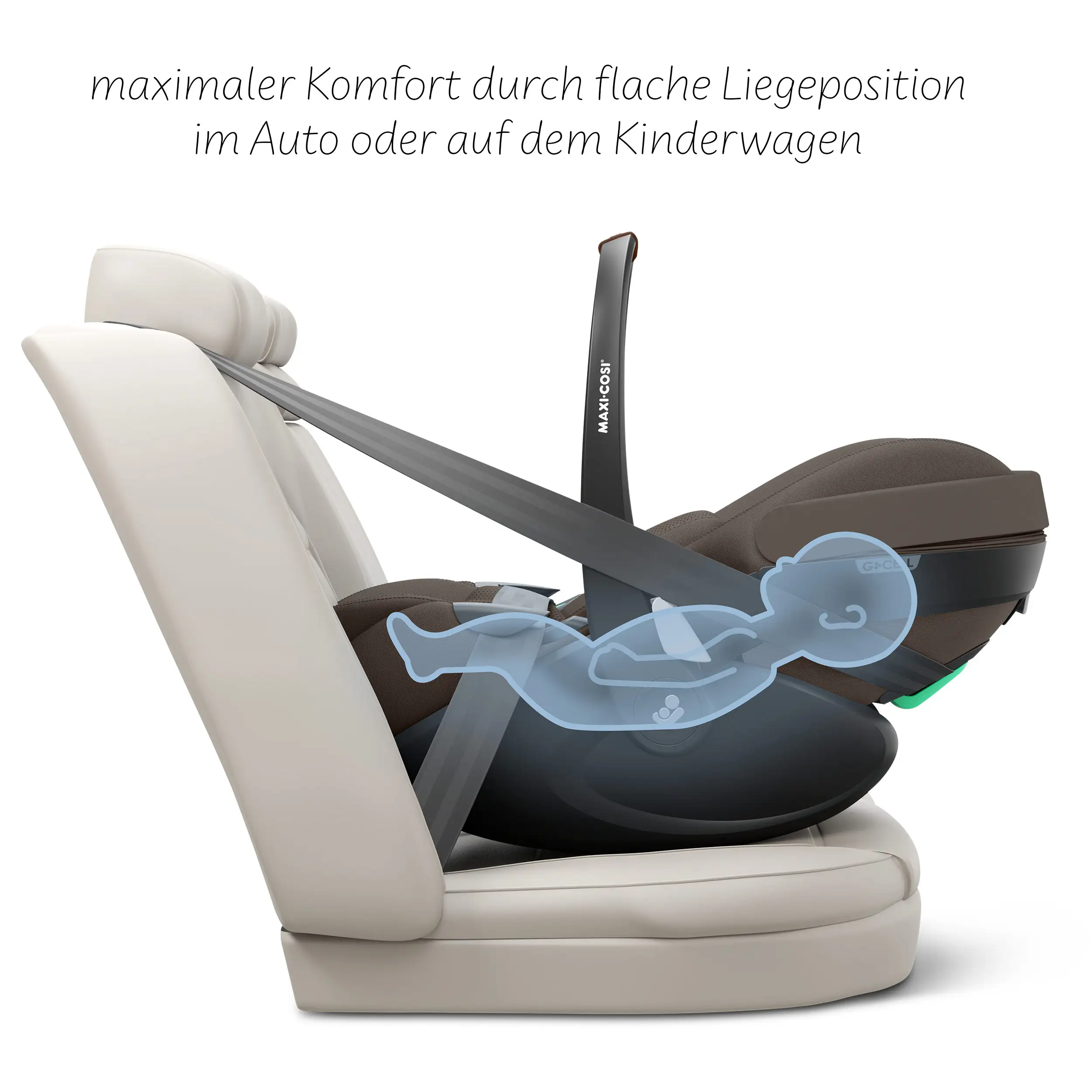 3in1 Kinderwagen-Set Salsa 5 Air inkl. Babyschale Maxi Cosi Pebble 360 Pro 2 - Nature