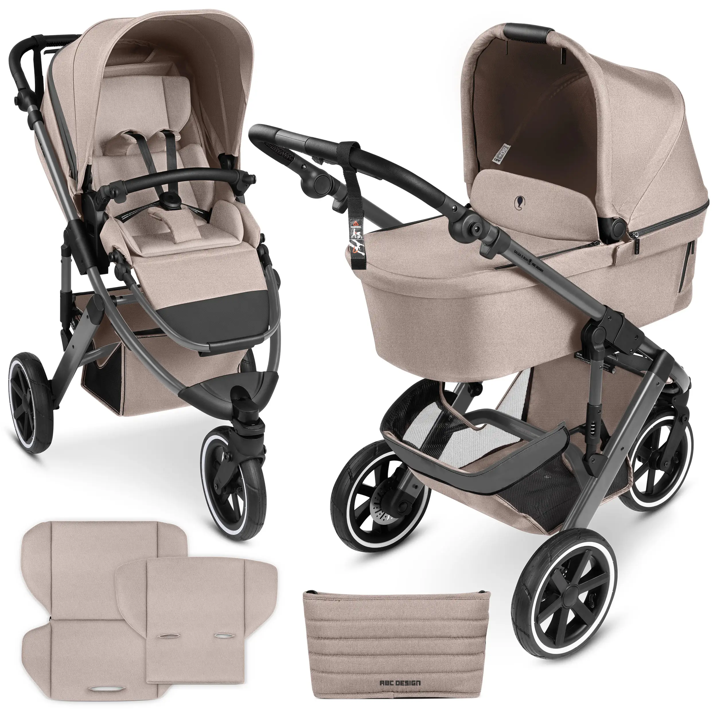 Kombi-Kinderwagen Salsa 5 Run - Camel