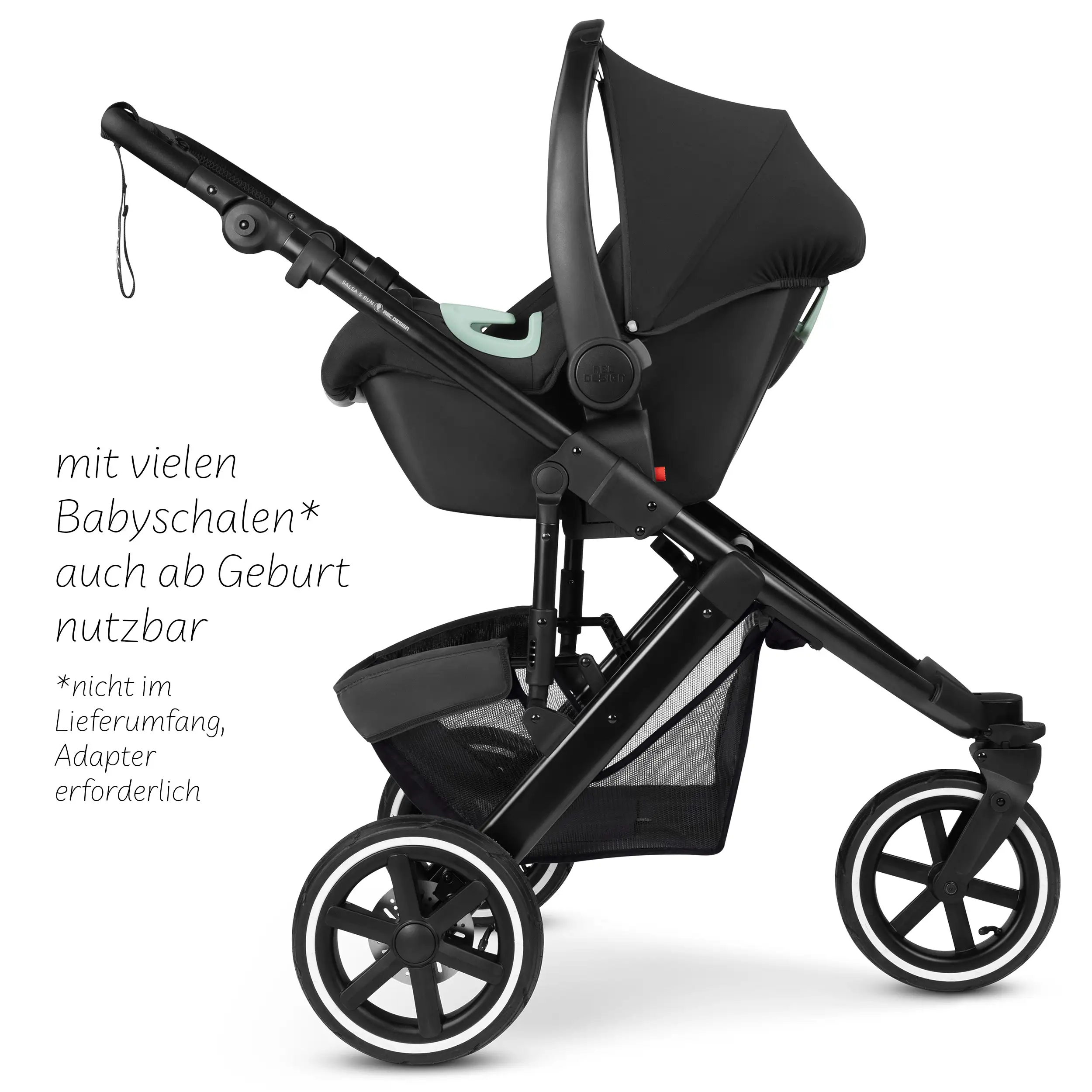 Running Stroller Salsa 5 Run (with sports approval) - Coal