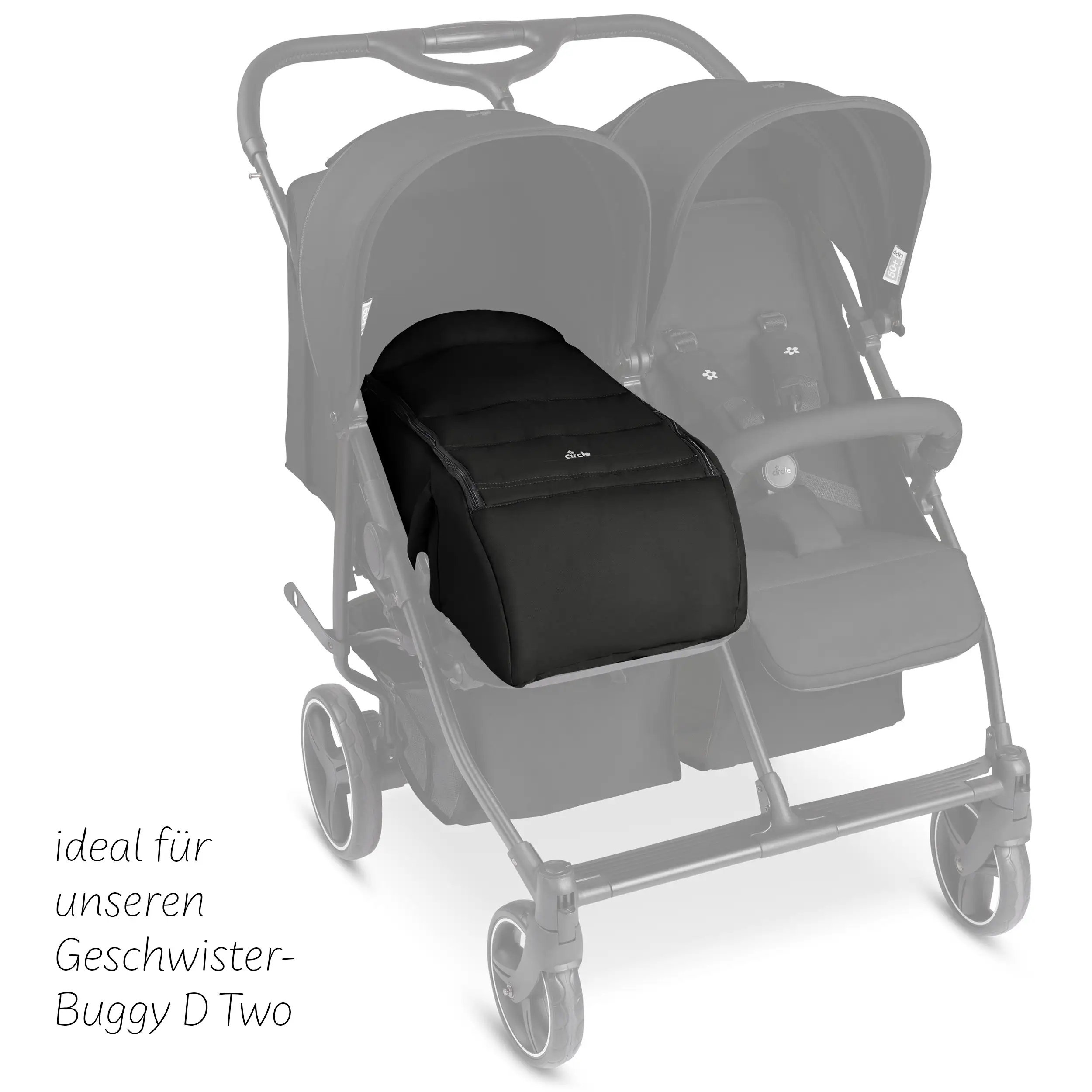 Baby-Tragetasche für Geschwisterkinderwagen D Two - Black