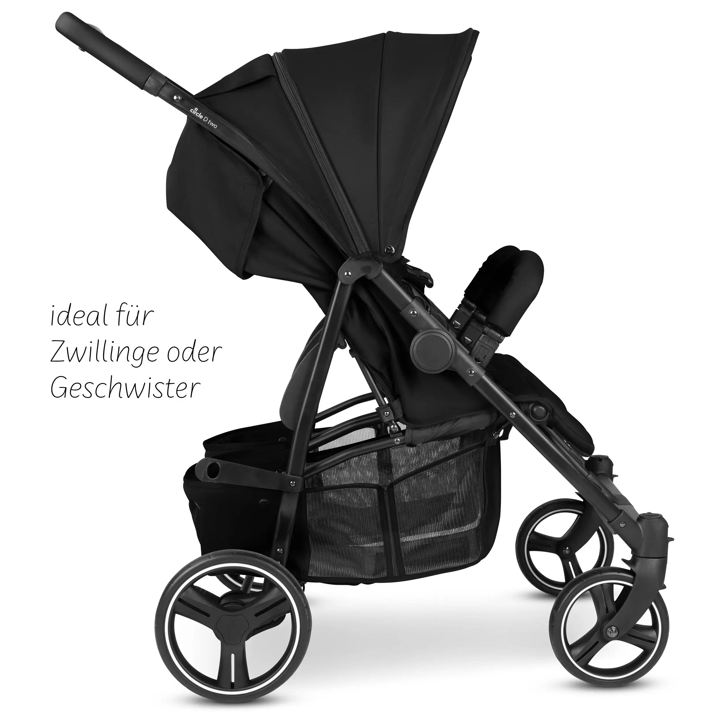 Geschwisterkinderwagen D Two - Black