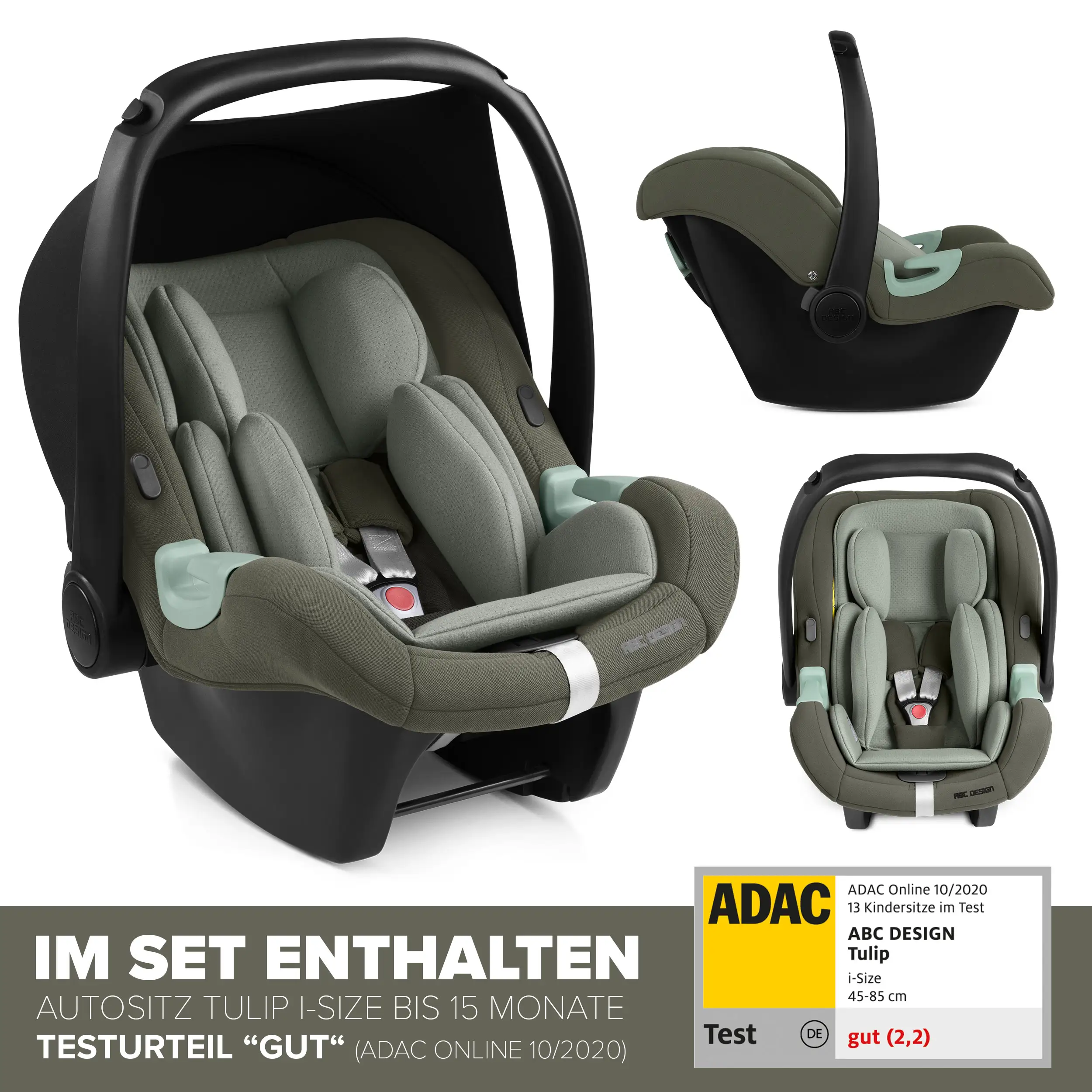 3in1 Kinderwagen-Set Salsa 5 Run - Avocado