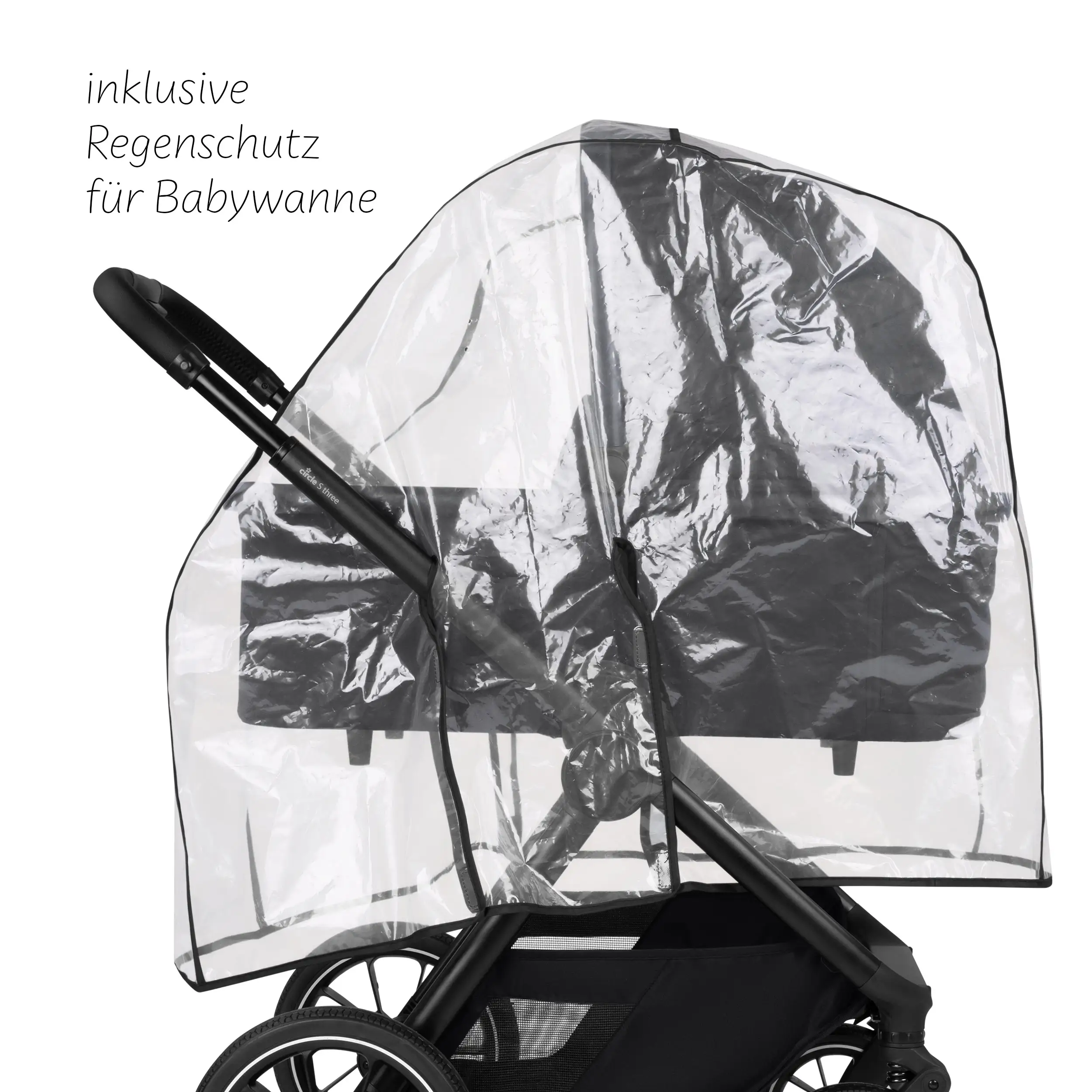 Stroller accessories set - Diaper bag, Winter footmuff, Rain cover & Mosquito net - Black