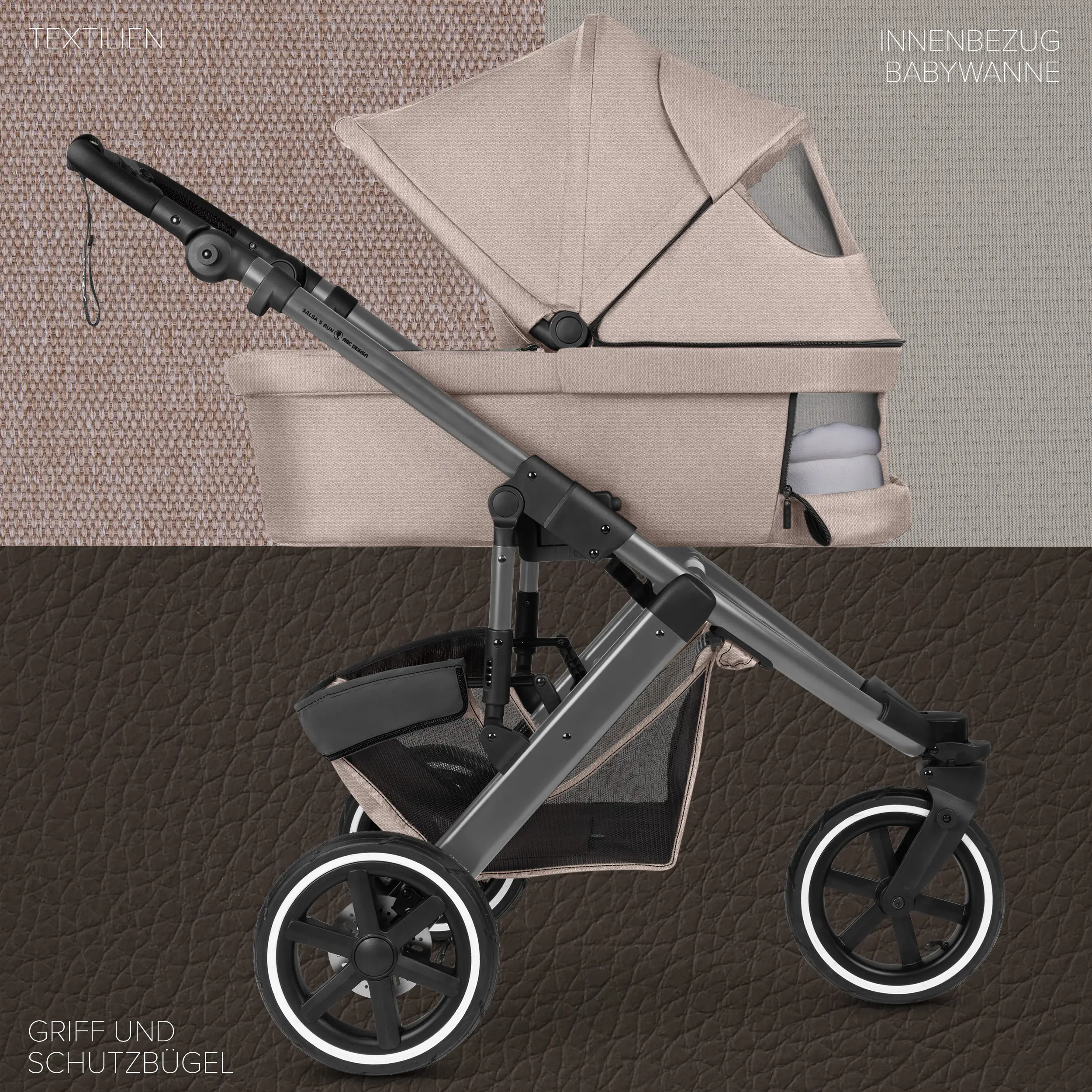 3in1 Kinderwagen-Set Salsa 5 Run - Camel