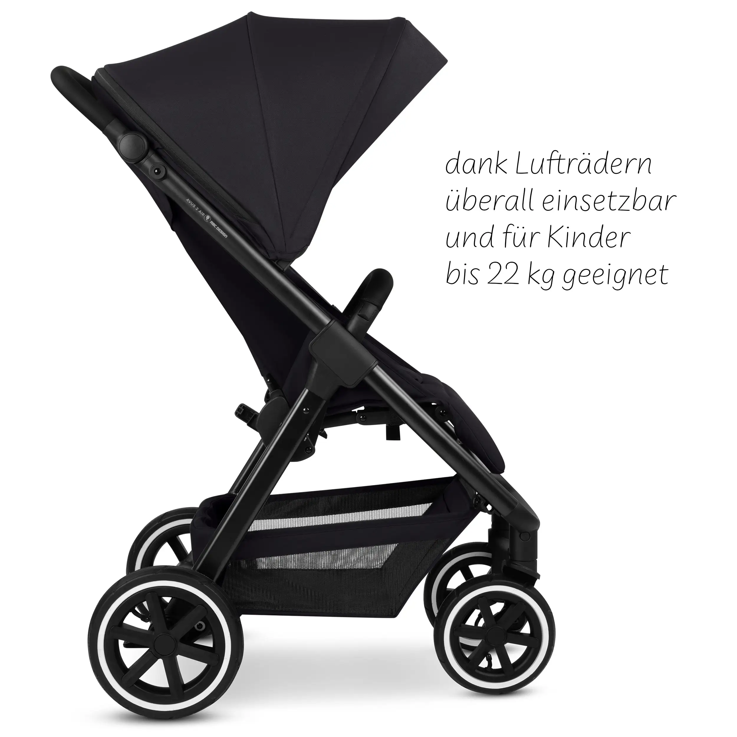 Stroller Avus 2 Air | With Air Tires - Coal