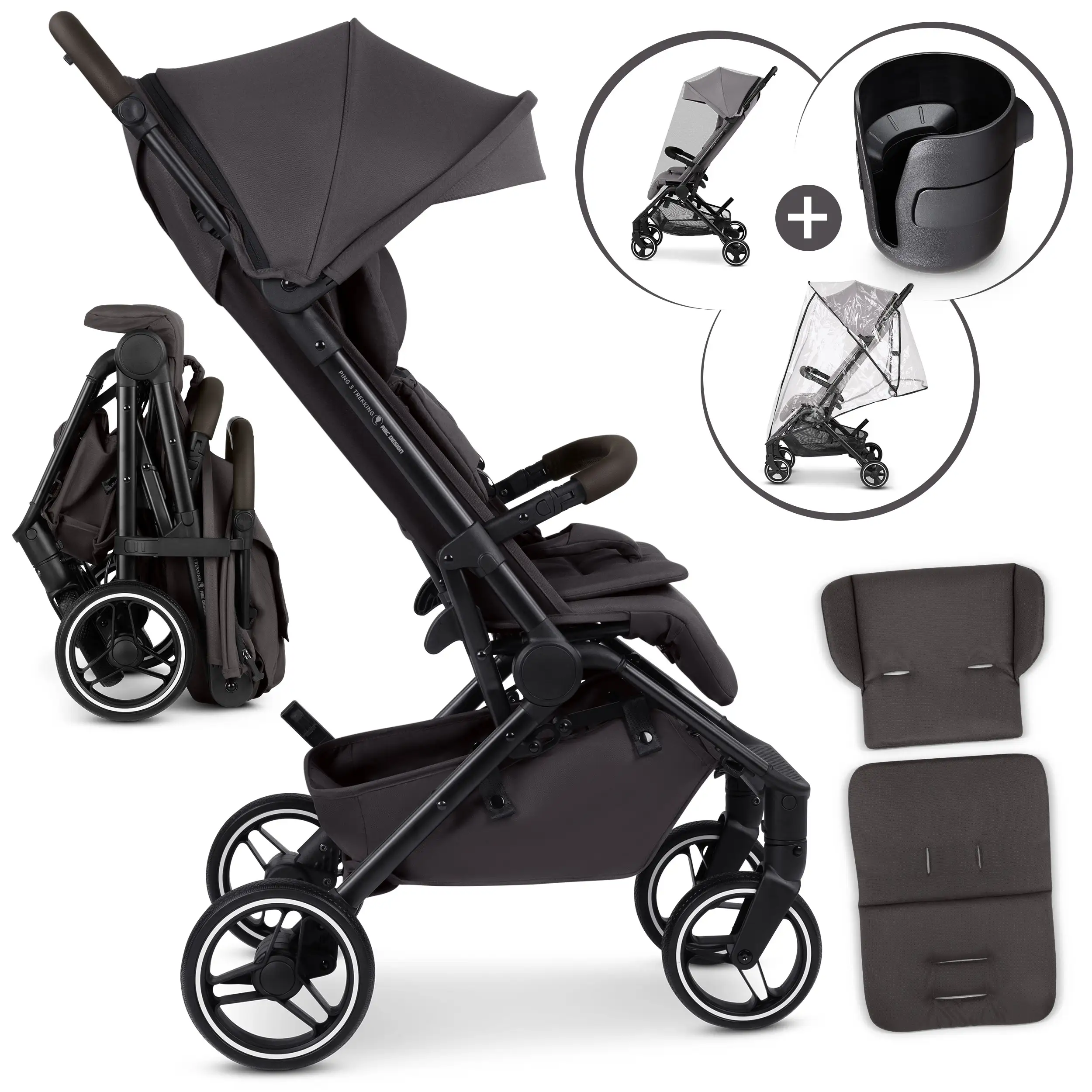 Travel Stroller Ping 3 Trekking with accessory set - Falcon