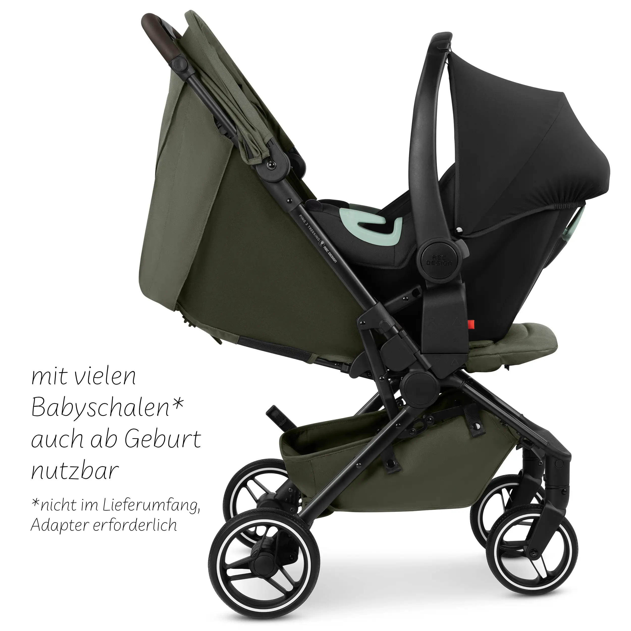 Reisebuggy Ping 3 Trekking mit Zubehörset - Avocado