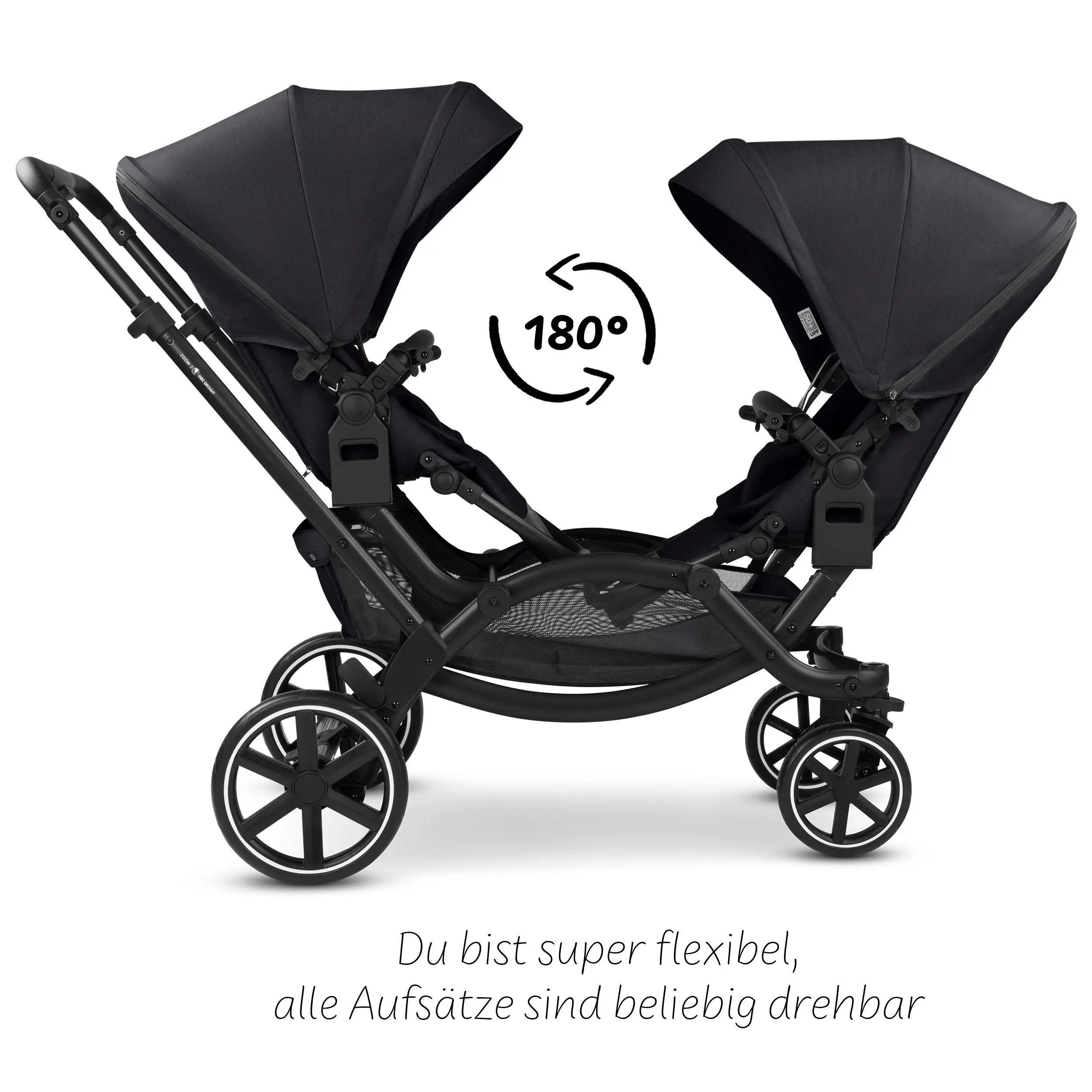 Double Stroller Zoom 2 - Coal