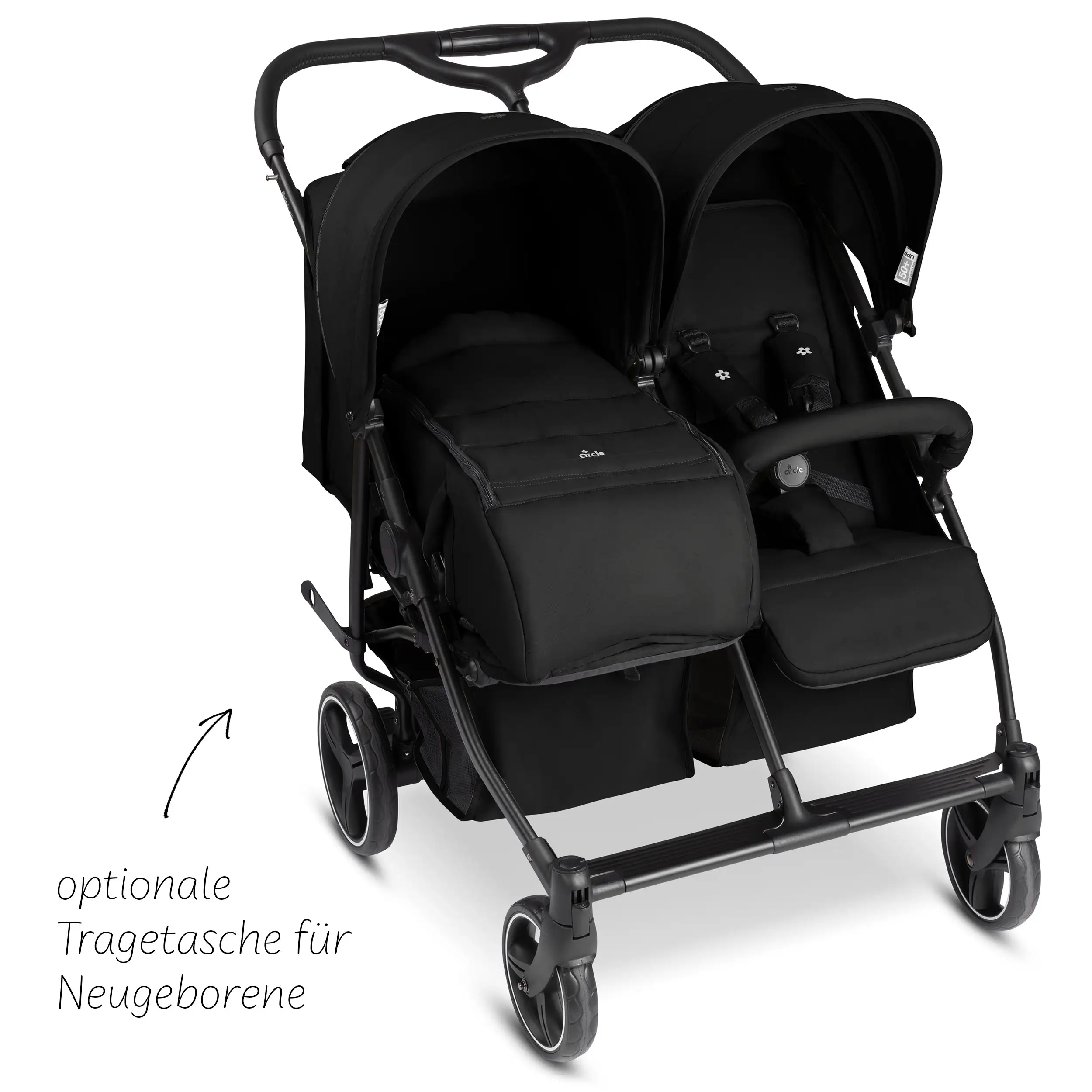 Geschwisterkinderwagen D Two - Black