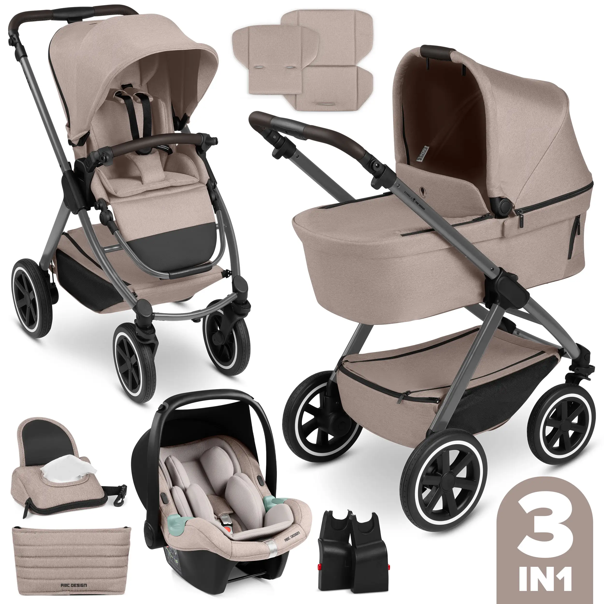 3in1 Stroller Sets with Baby Car Seat ABC Design