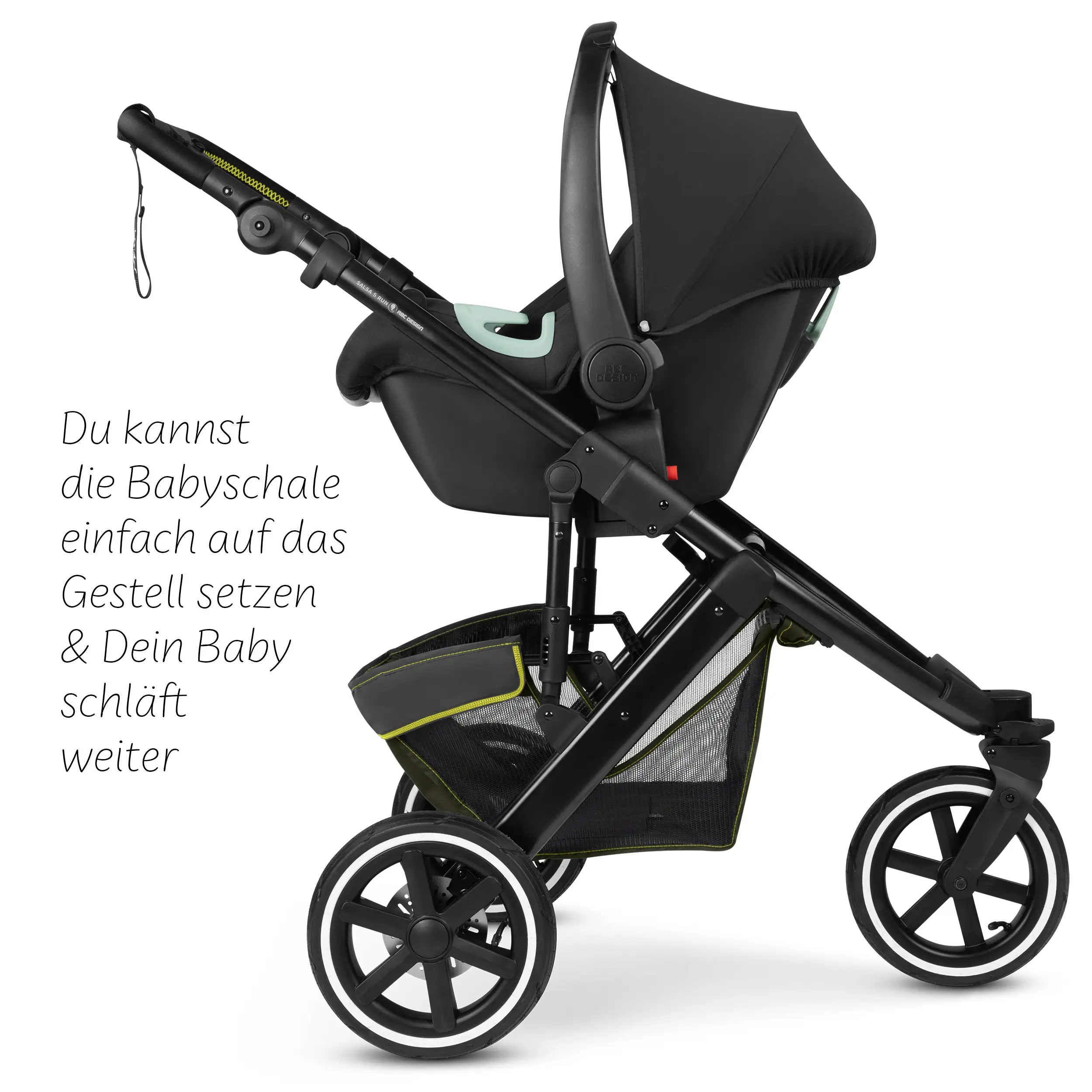 3in1 Kinderwagen-Set Salsa 5 Run - Avocado