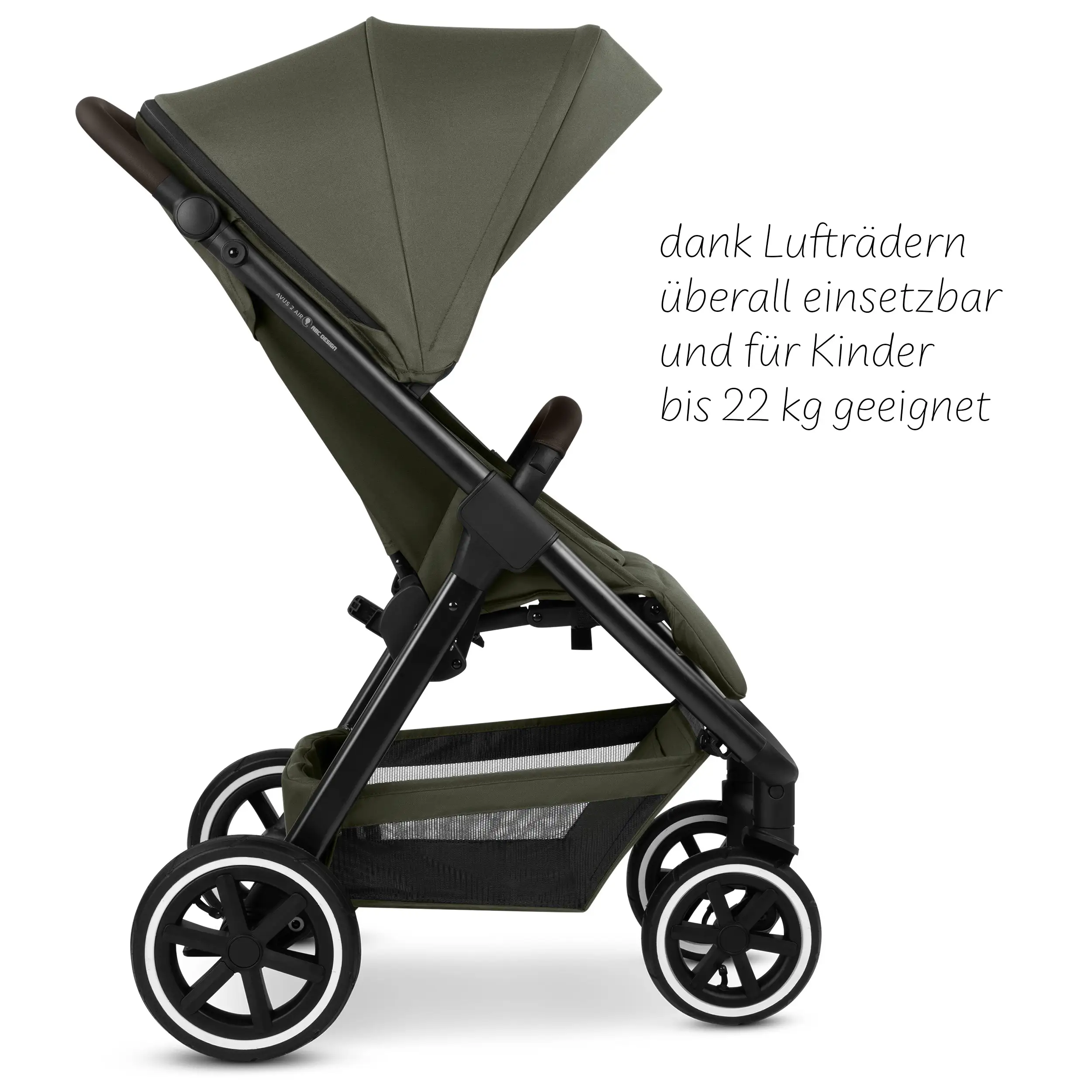 Stroller Avus 2 Air | With Air Tires - Avocado