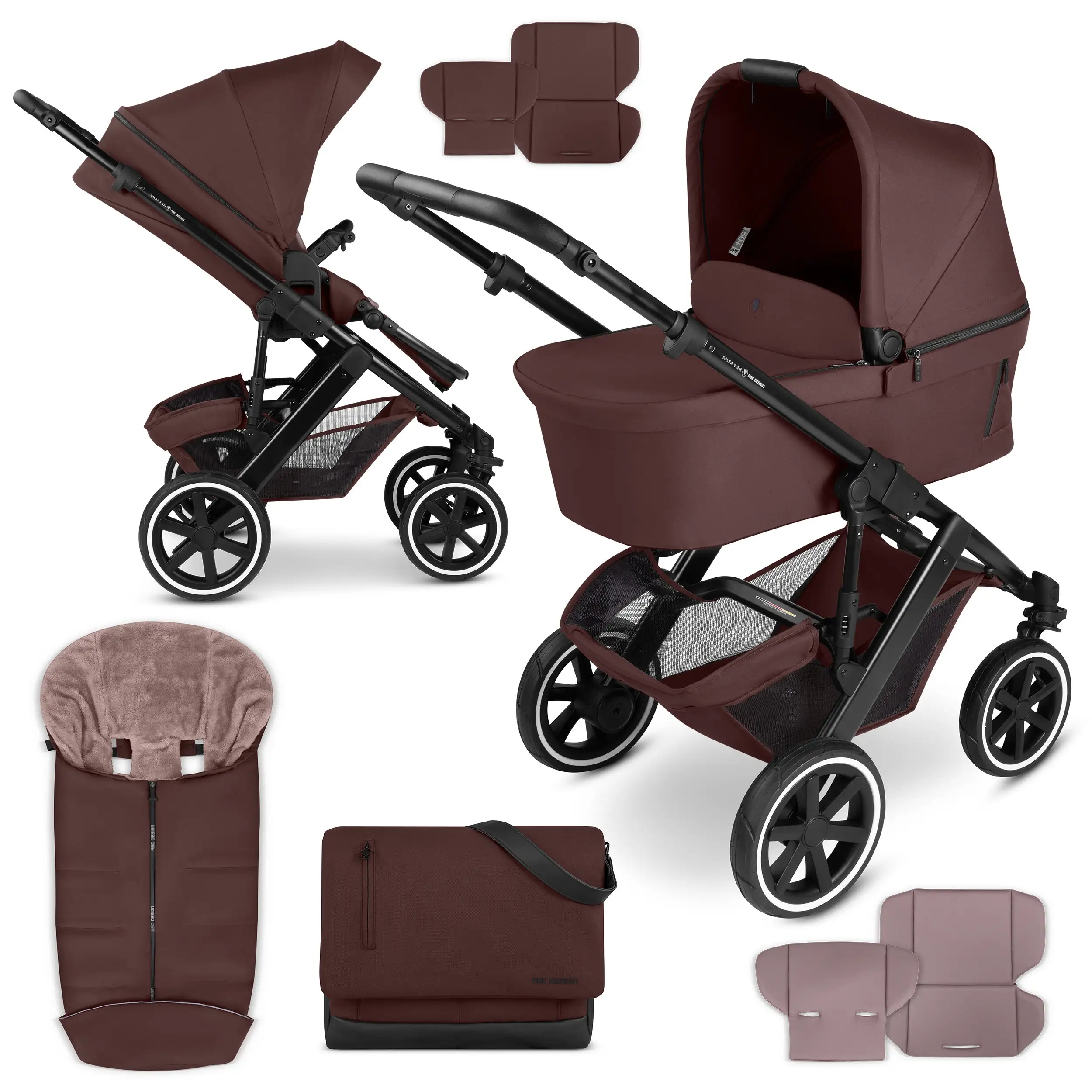 Kombi-Kinderwagen Salsa 5 Air Set - Umbra