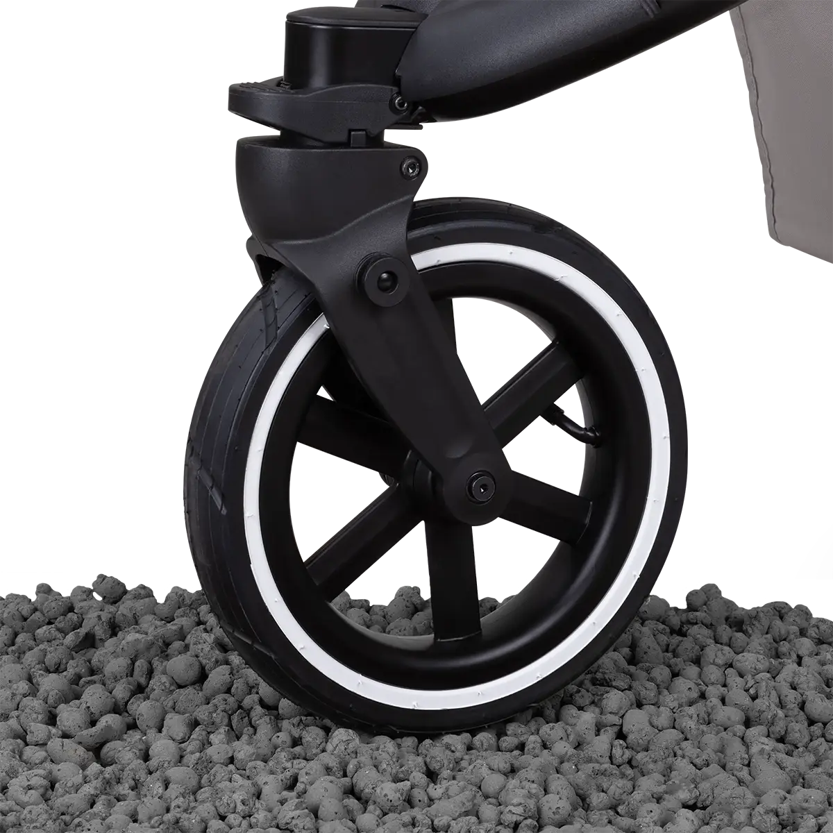 Large air wheels for protection & comfort