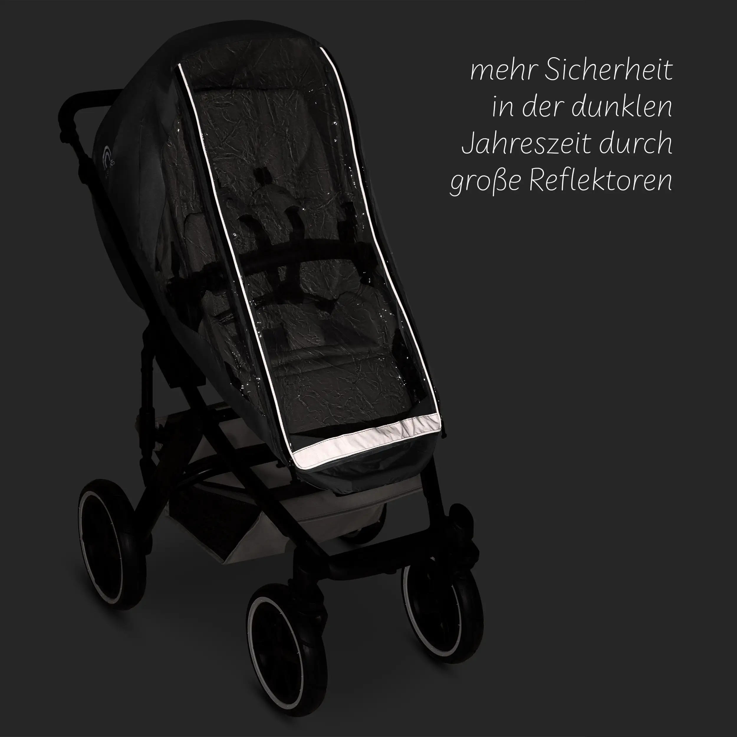 Rain Cover 4 Seasons for 2in1 Stroller (with Zipper Entry)