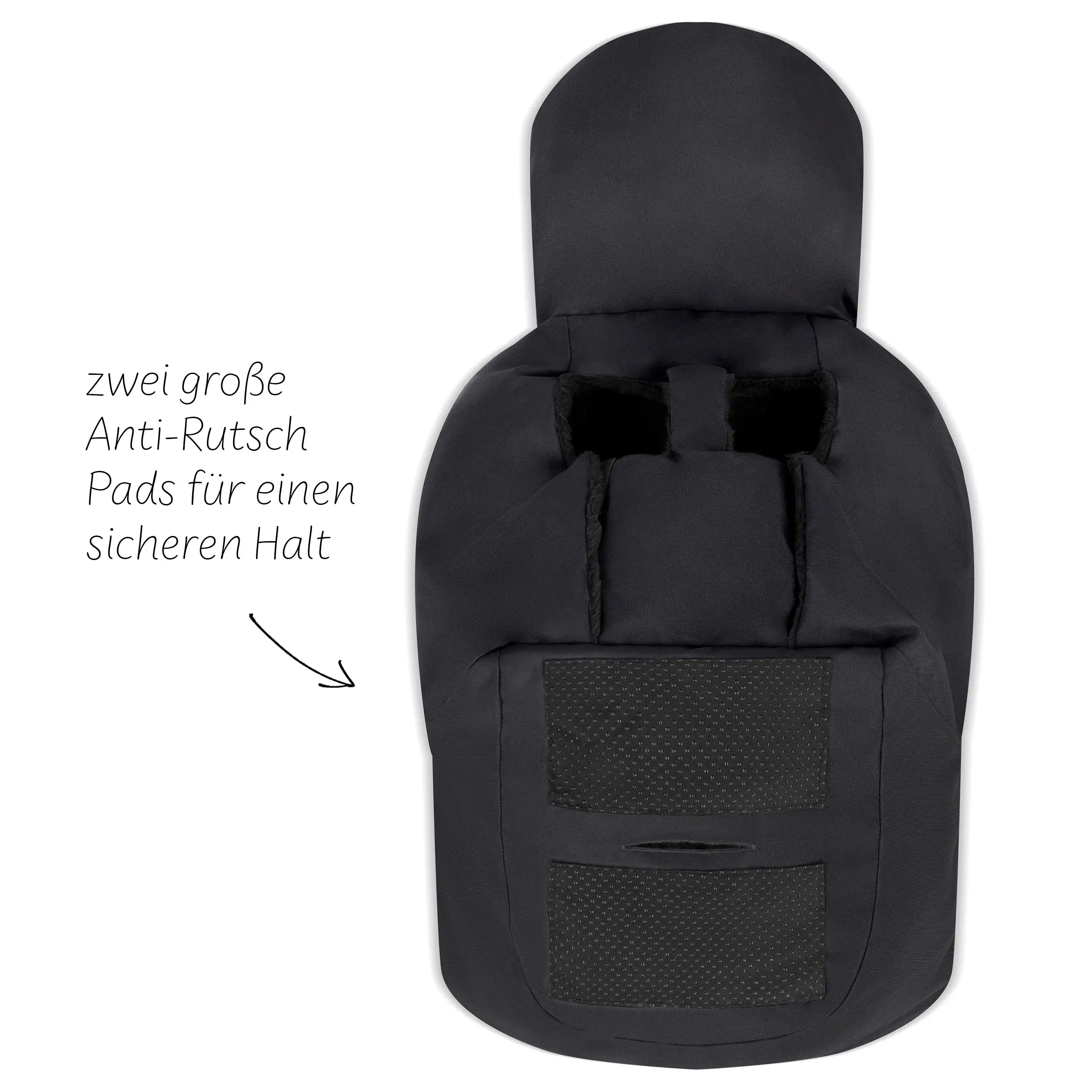 Newborn Footmuff for Infant Car Seat Carrycot Black