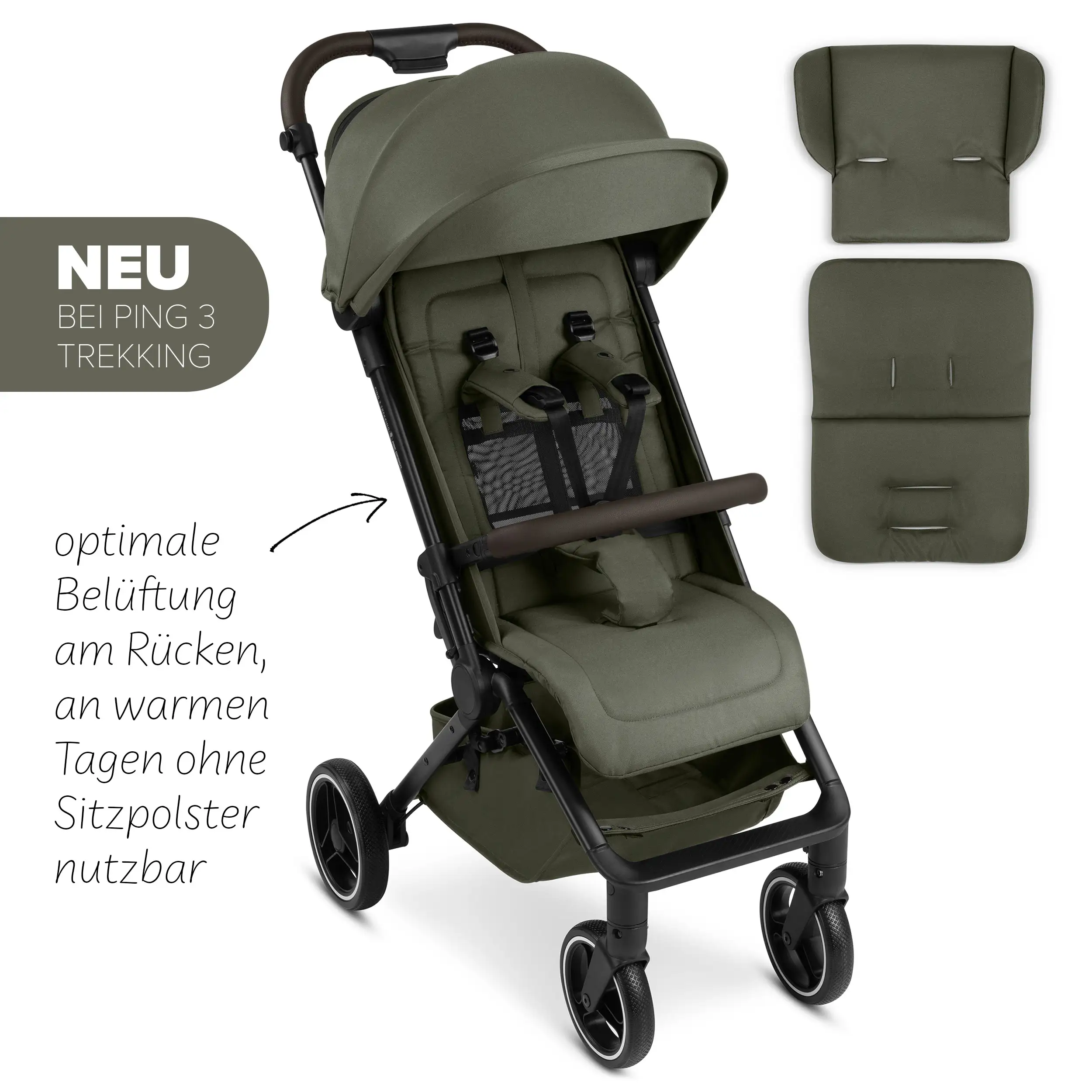 Reisebuggy Ping 3 Trekking mit Zubehörset - Avocado