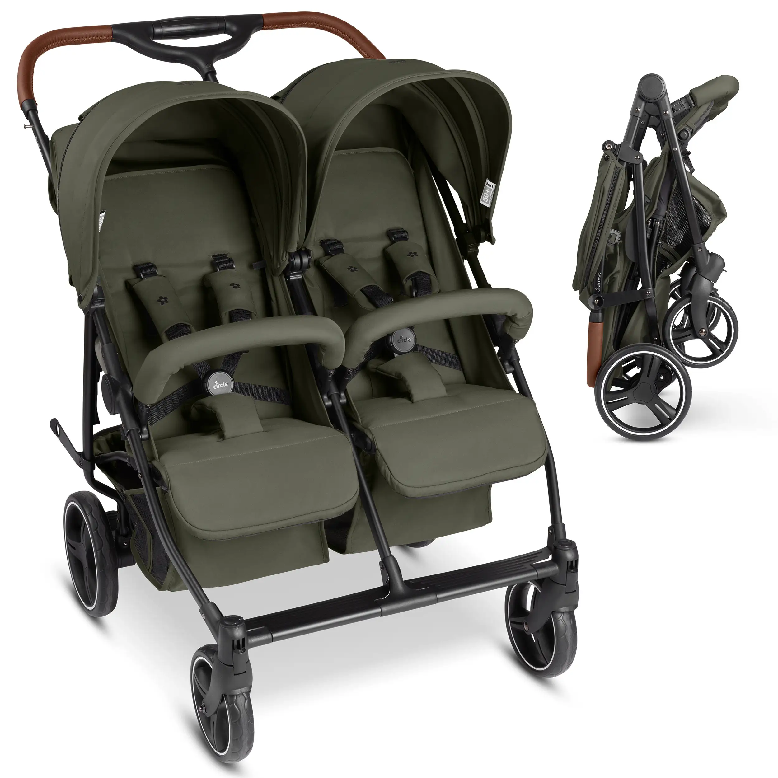 Geschwisterkinderwagen D Two - Wheat