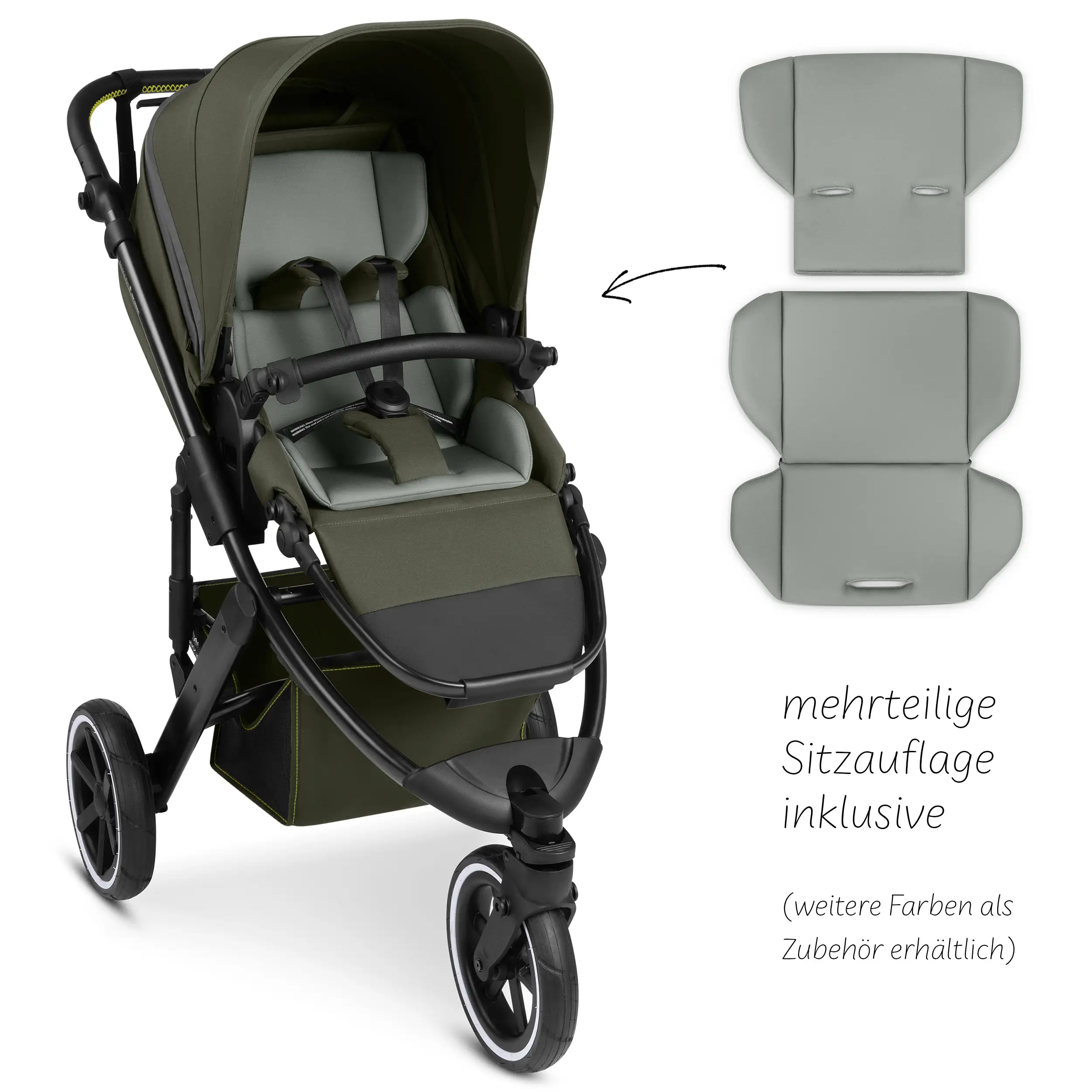 3in1 Kinderwagen-Set Salsa 5 Run - Avocado