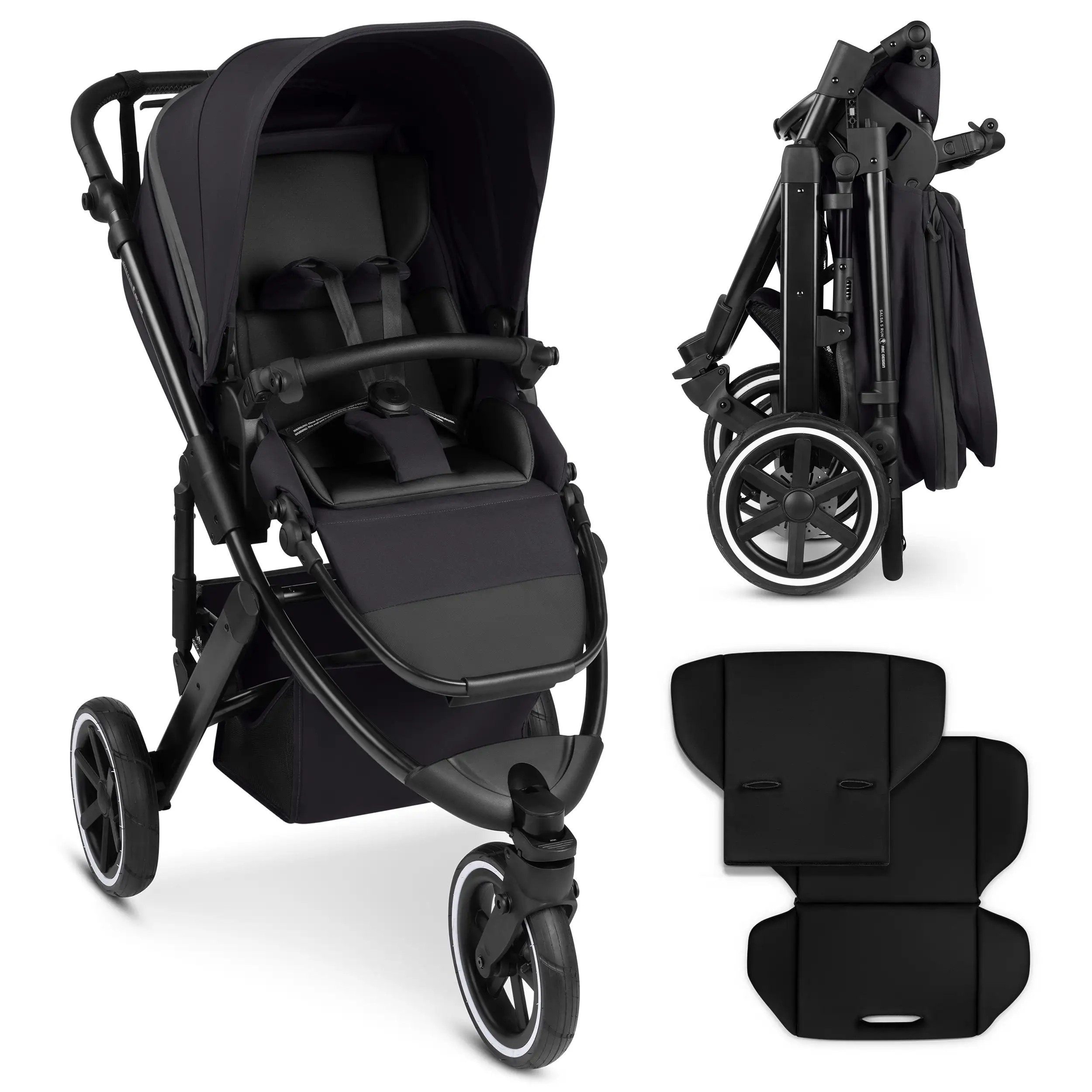 Running Stroller Salsa 5 Run (with sports approval) - Coal