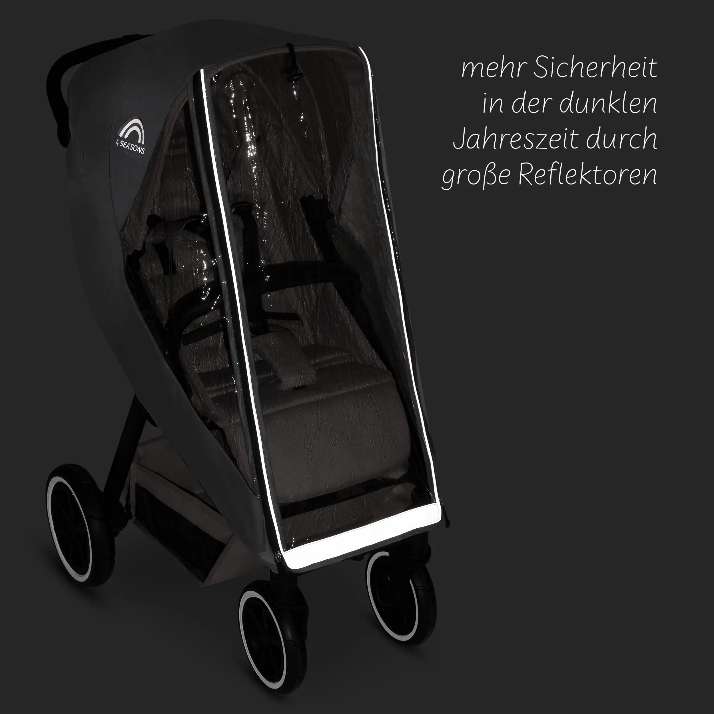 Rain Cover 4 Seasons for Stroller (with Zipper Entry)