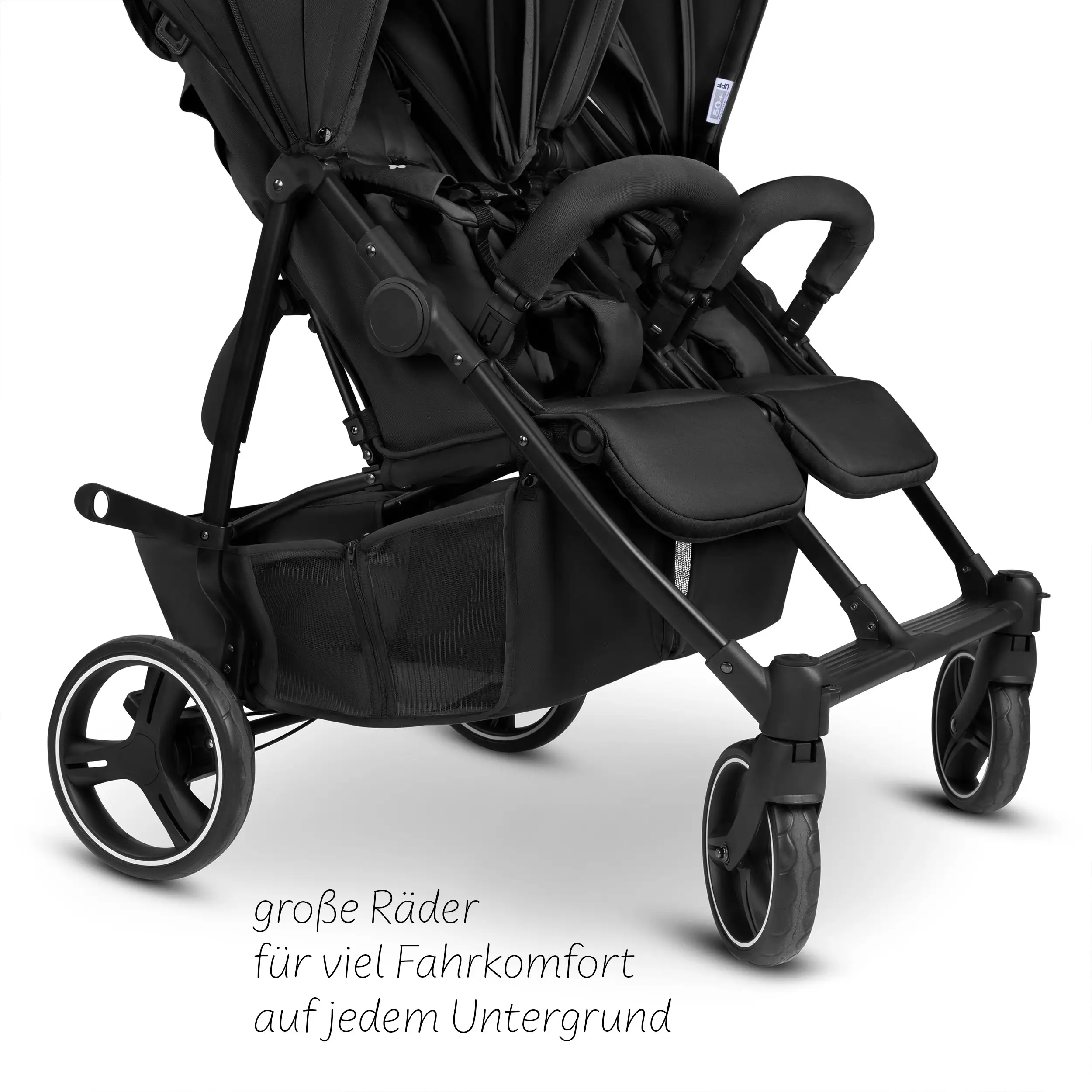 Geschwisterkinderwagen D Two - Black