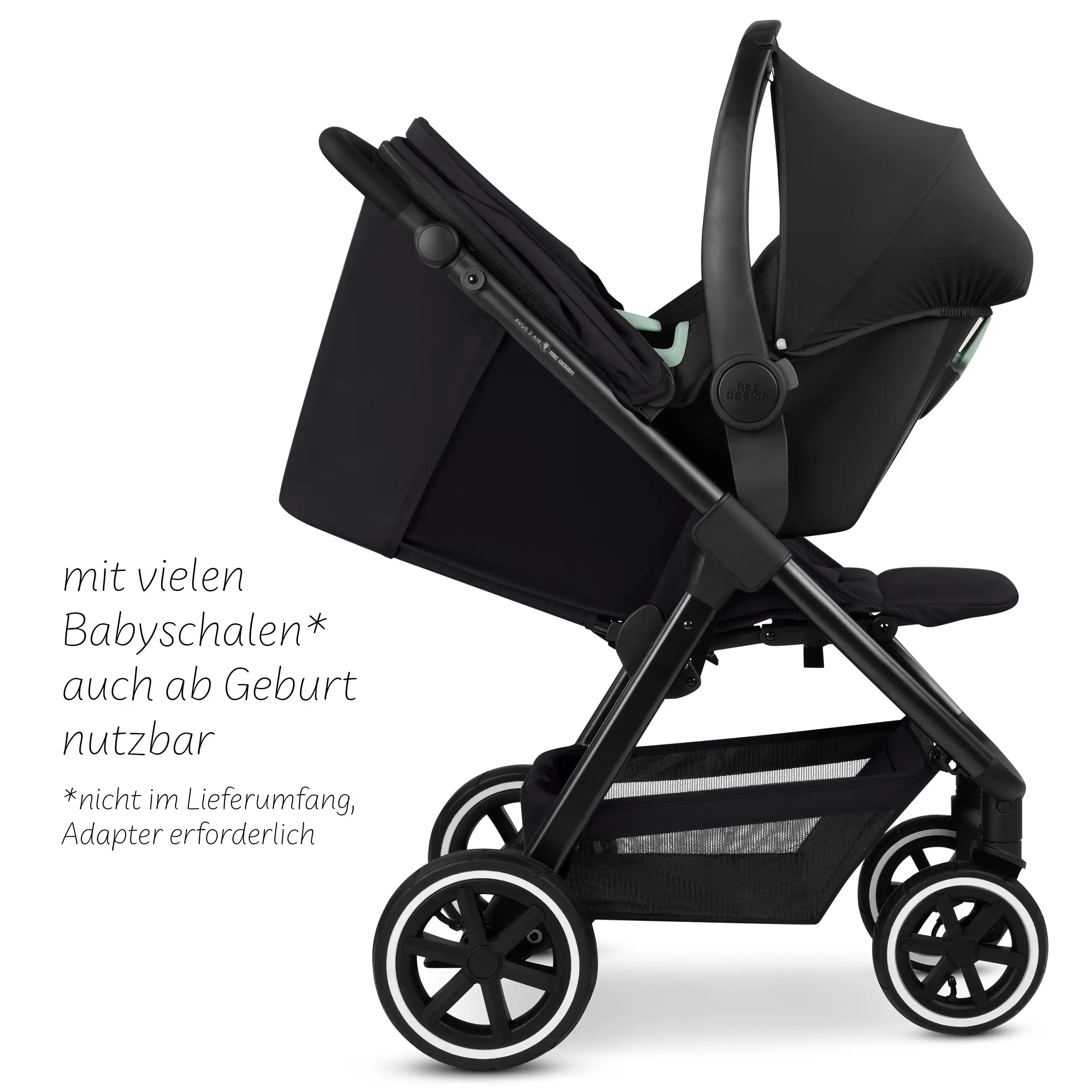 Stroller Avus 2 Air | With Air Tires - Coal