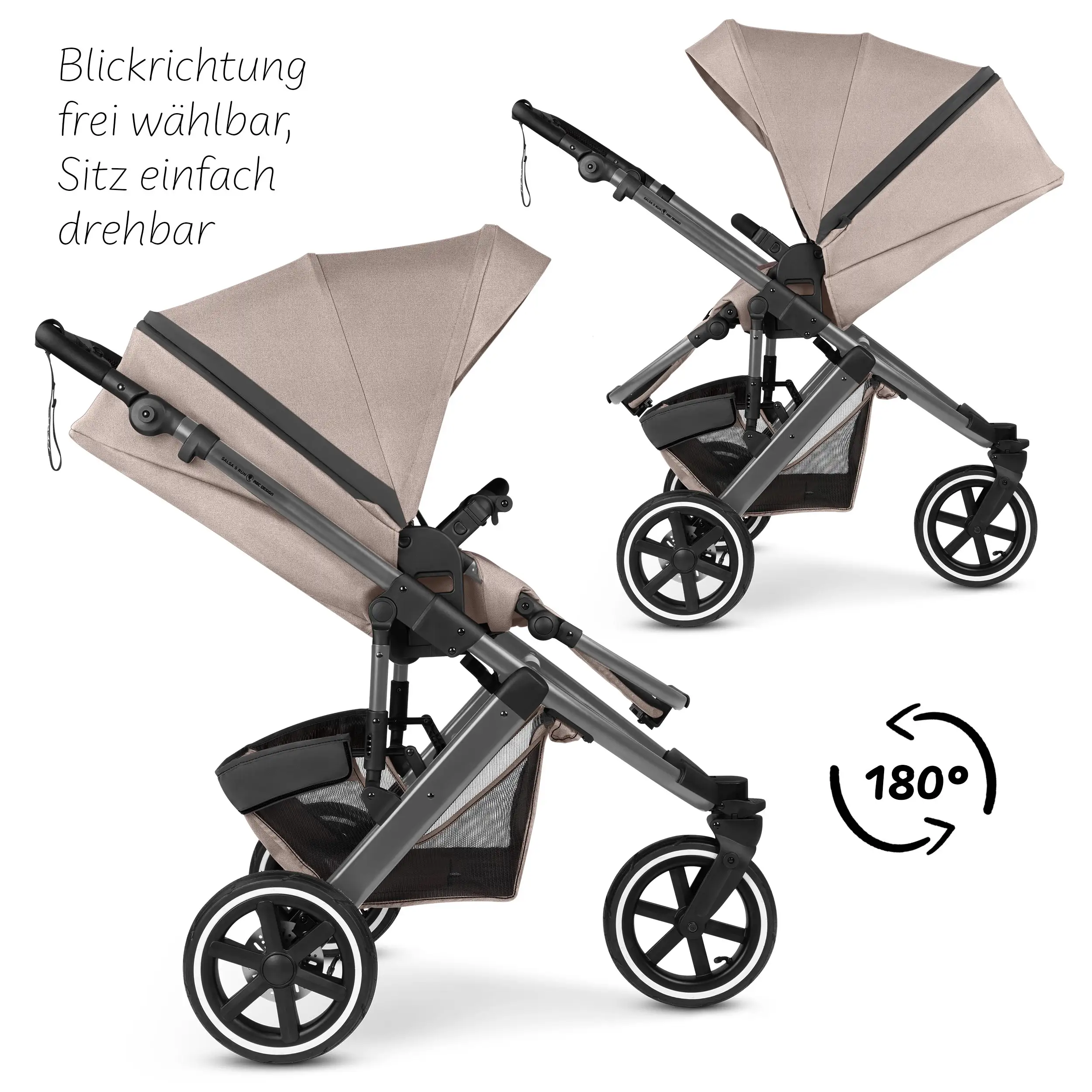 Running Stroller Salsa 5 Run (with sports approval) - Camel