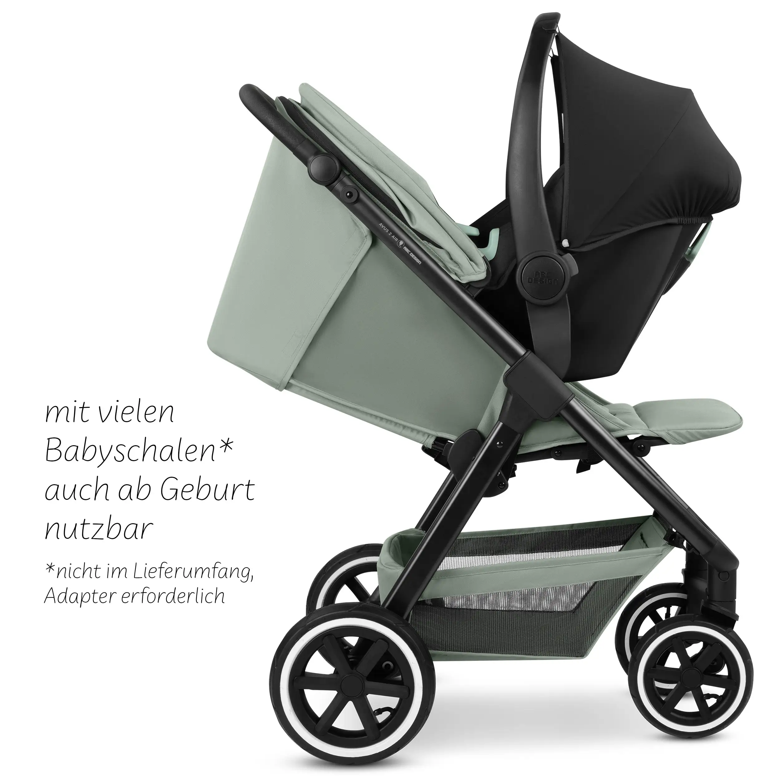 Stroller Avus 2 Air | With Air Tires - Pine