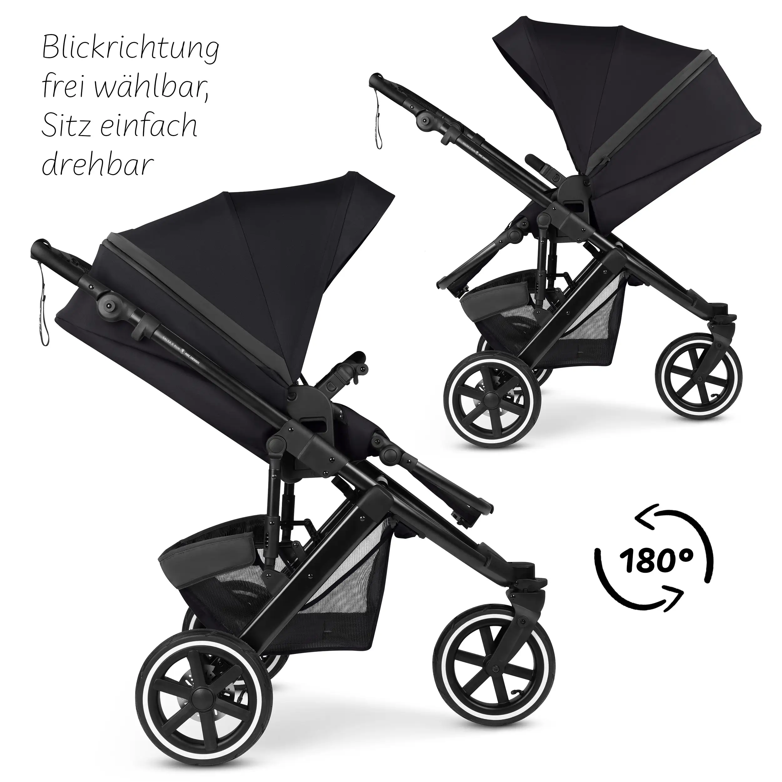 Running Stroller Salsa 5 Run (with sports approval) - Coal