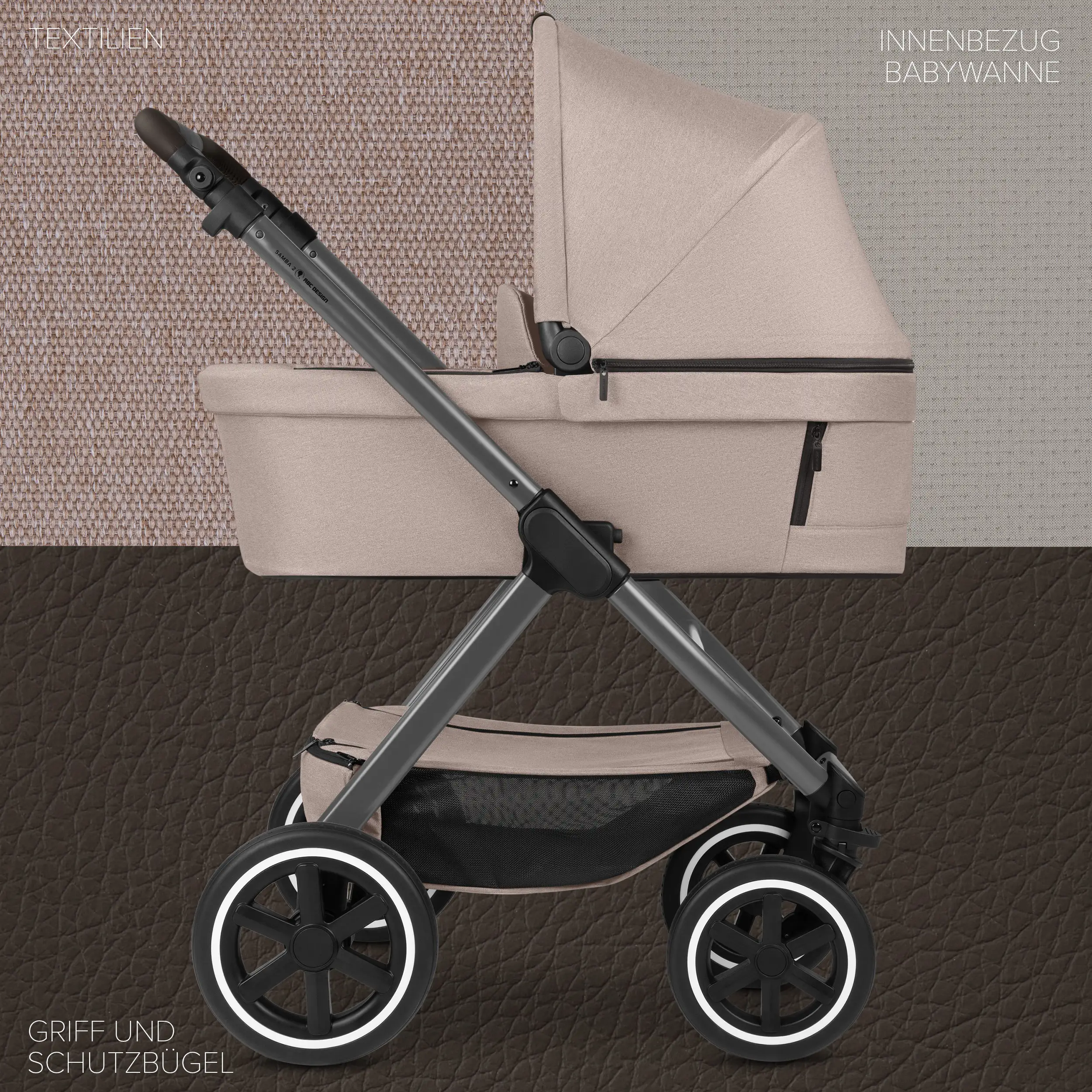 3in1 Kinderwagen-Set Samba 2 - Camel