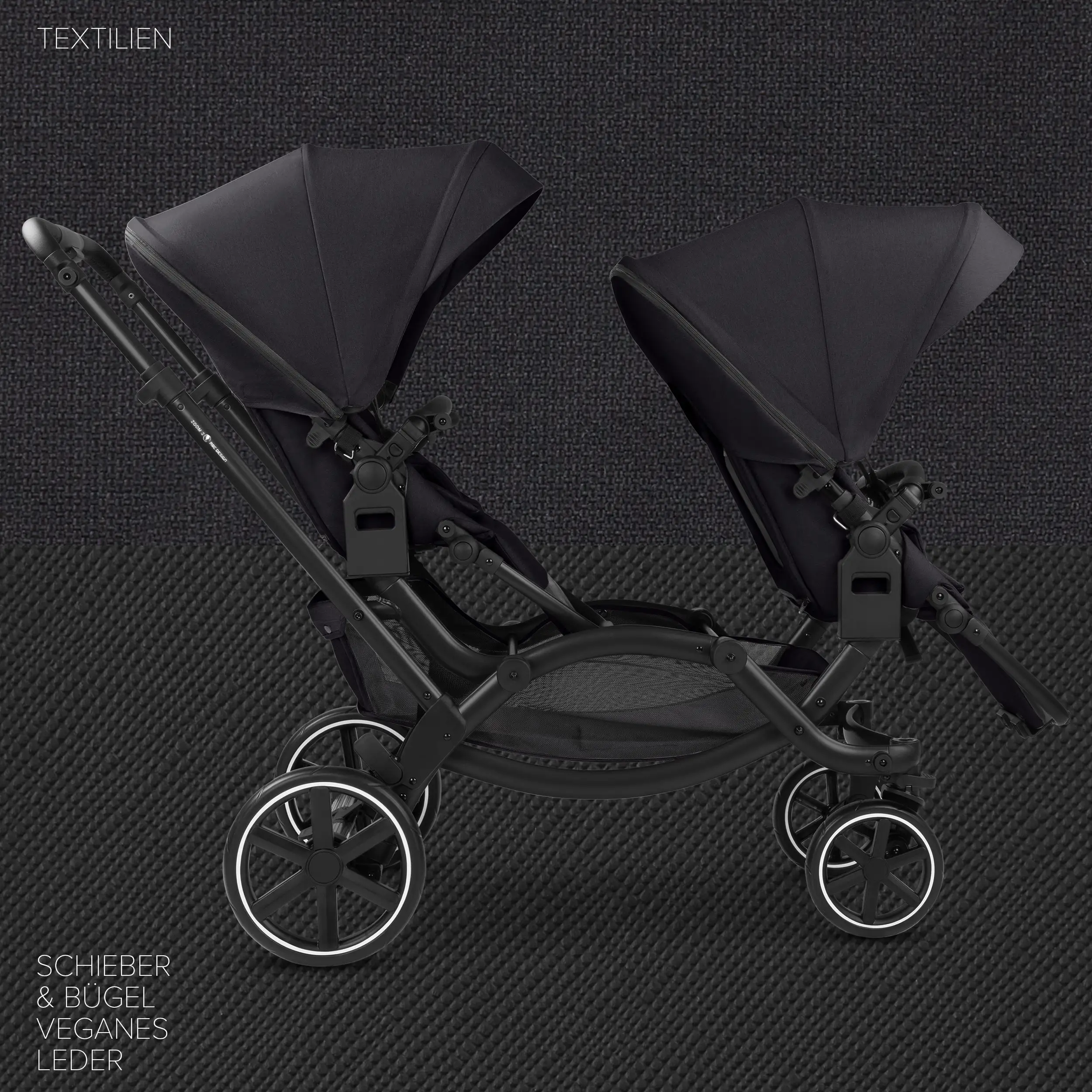 Double Stroller Zoom 2 - Coal