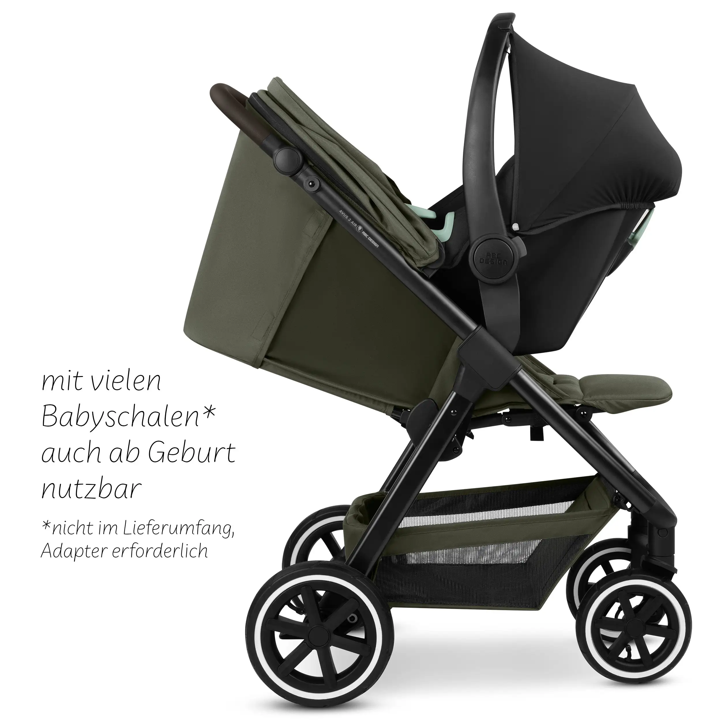 Stroller Avus 2 Air With Air Tires Avocado